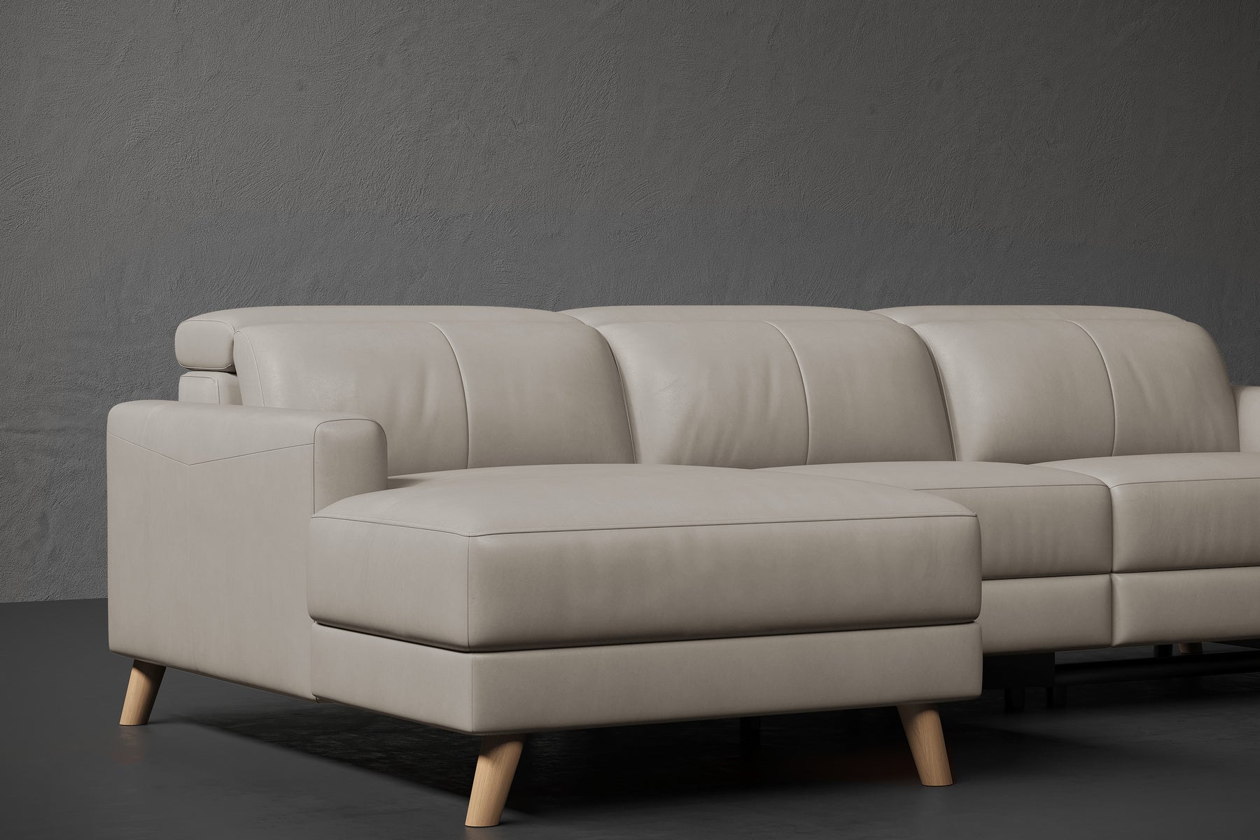 Ozanne Leather Power Reclining Sectional Sofa