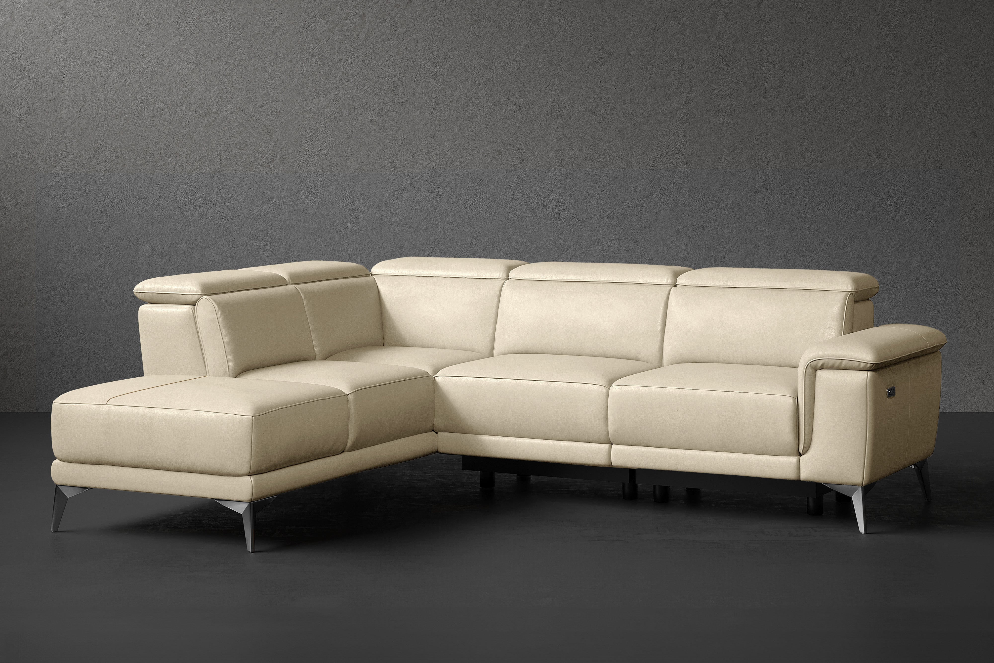 Pista Leather Reclining Sectional Sofa