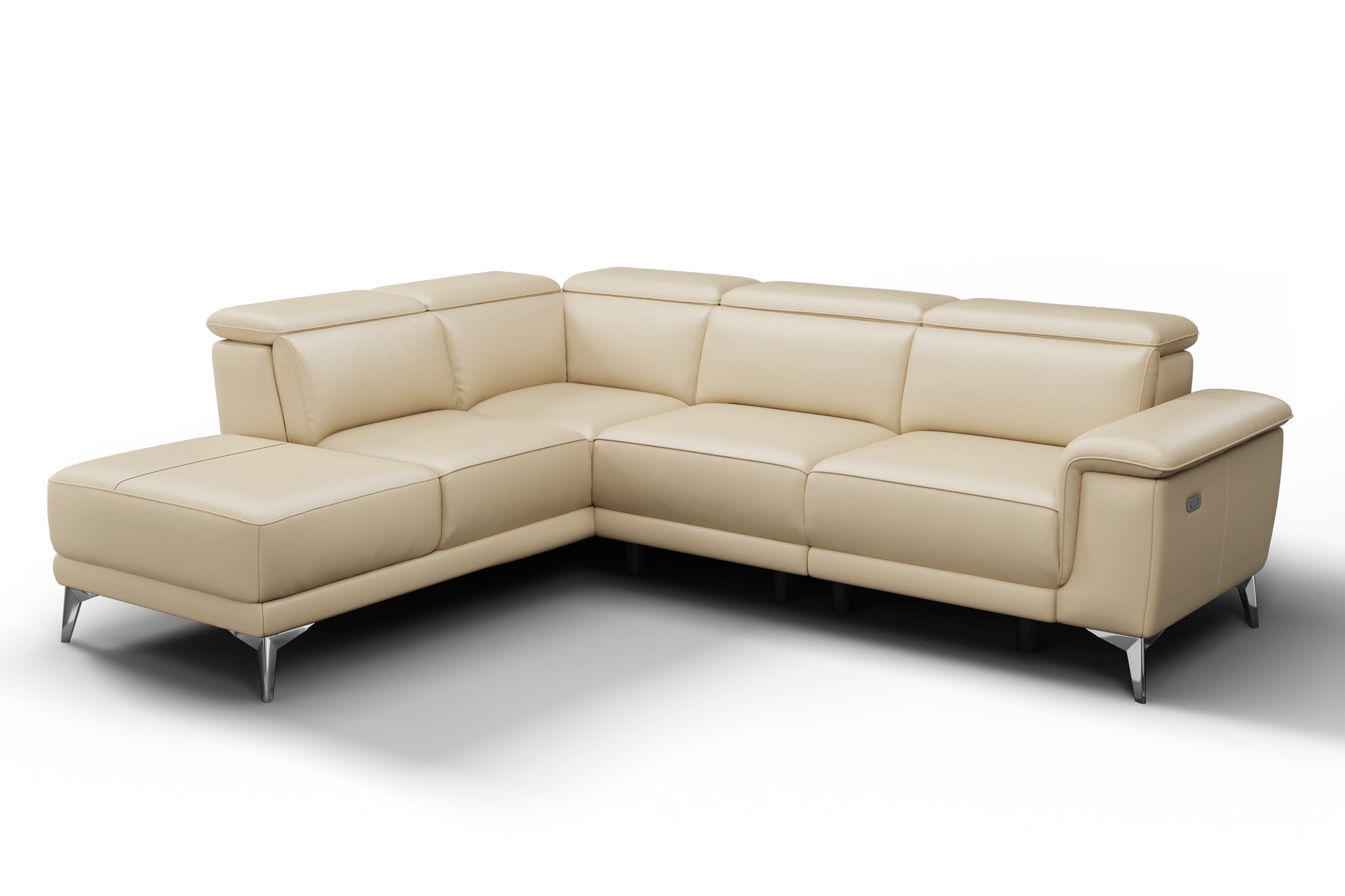 Pista Leather Reclining Sectional Sofa