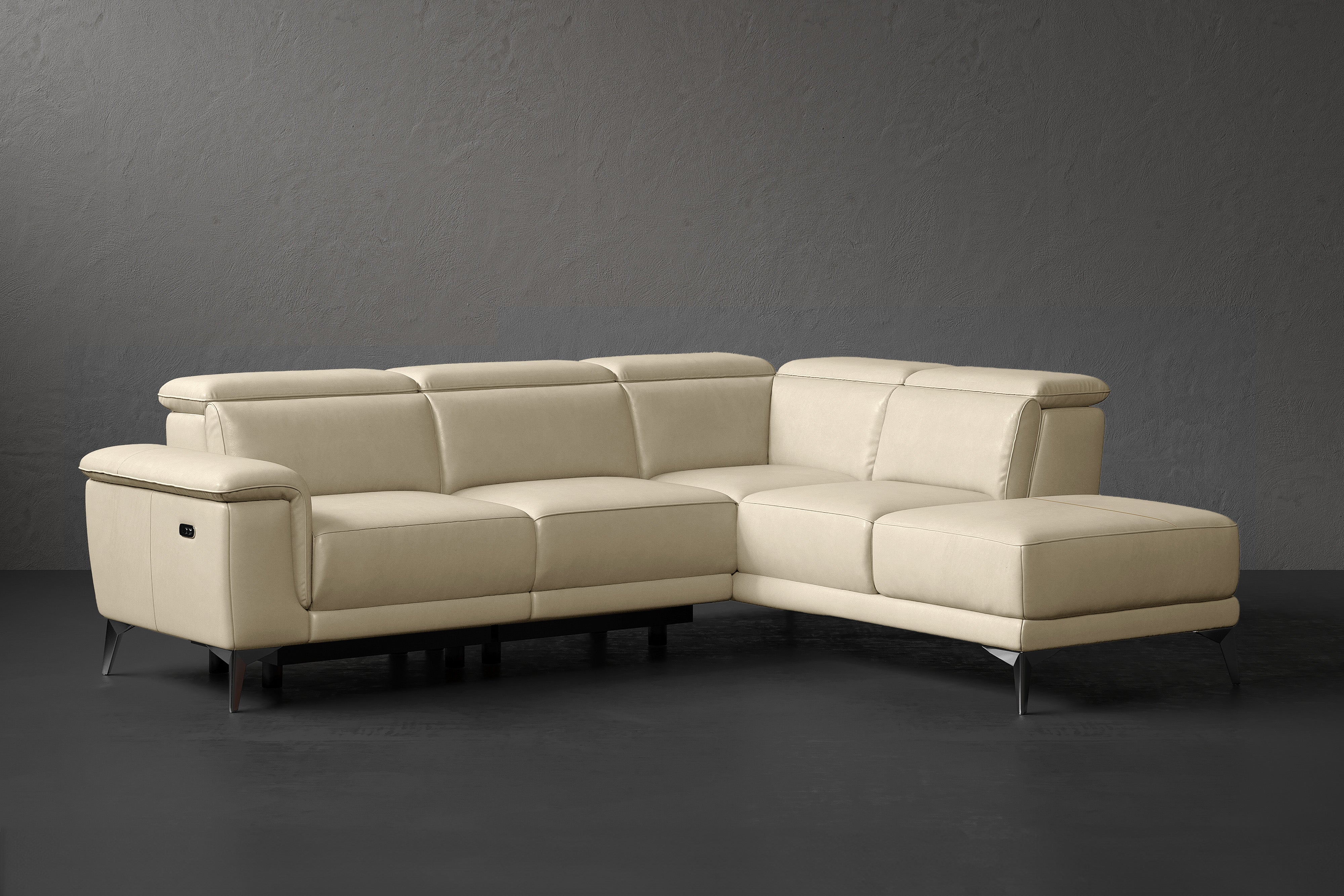 Pista Leather Reclining Sectional Sofa