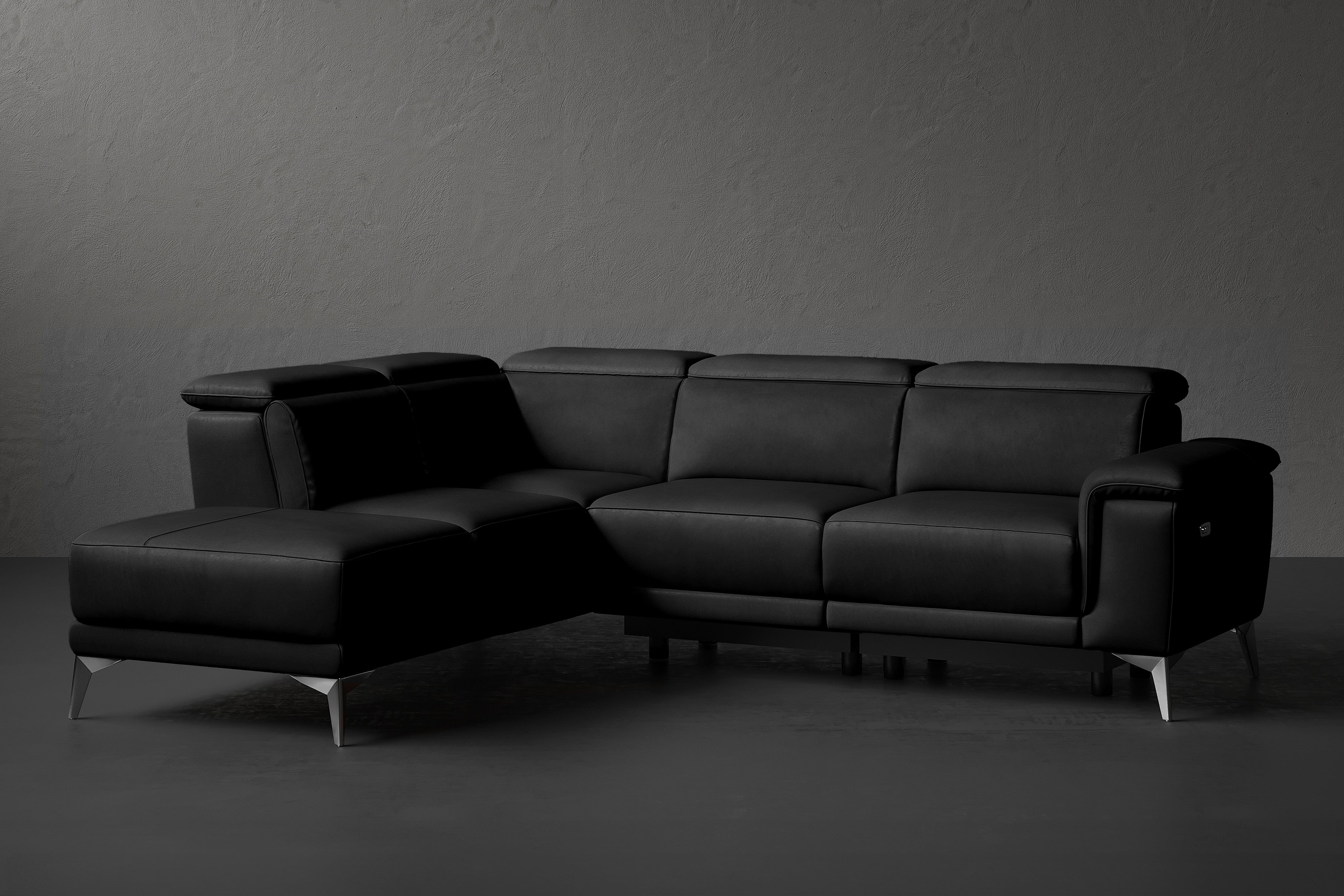 Pista Leather Reclining Sectional Sofa