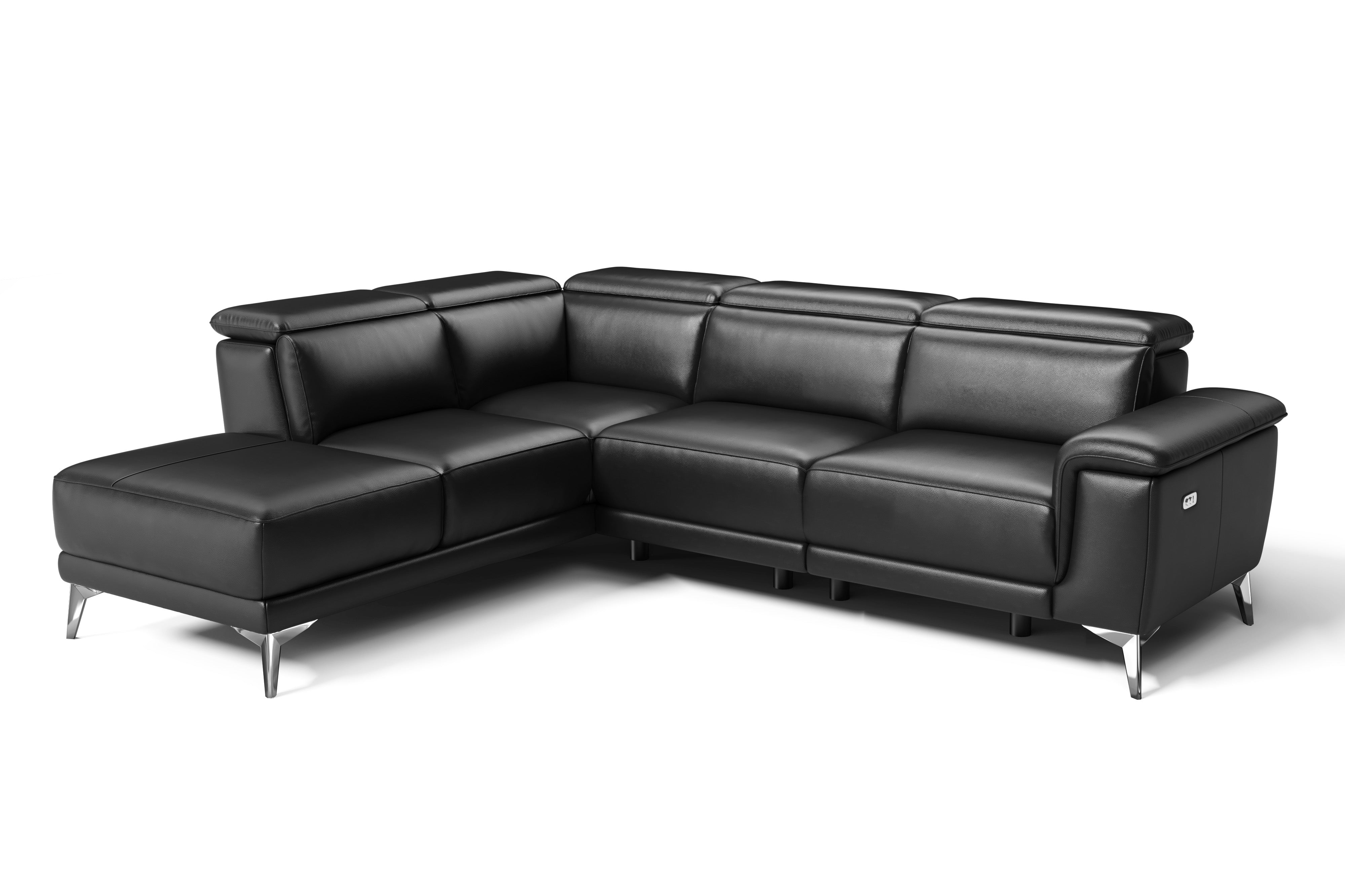 Pista Leather Reclining Sectional Sofa