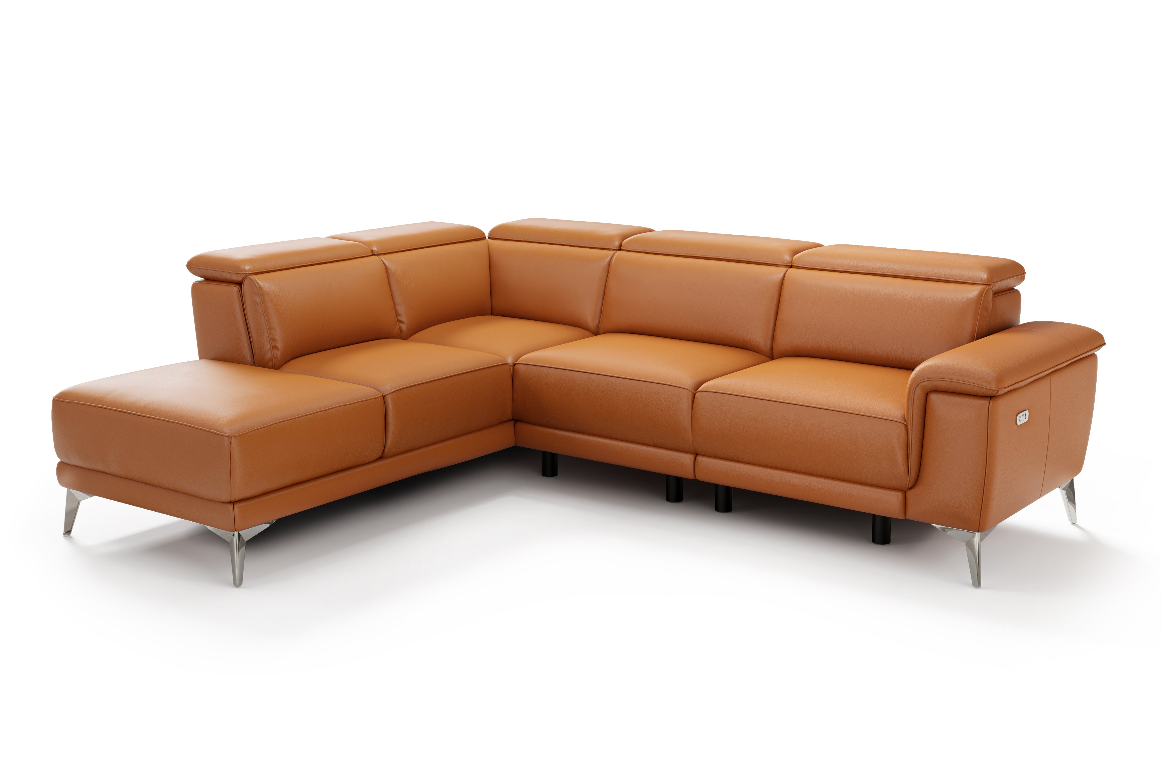 Pista Leather Reclining Sectional Sofa