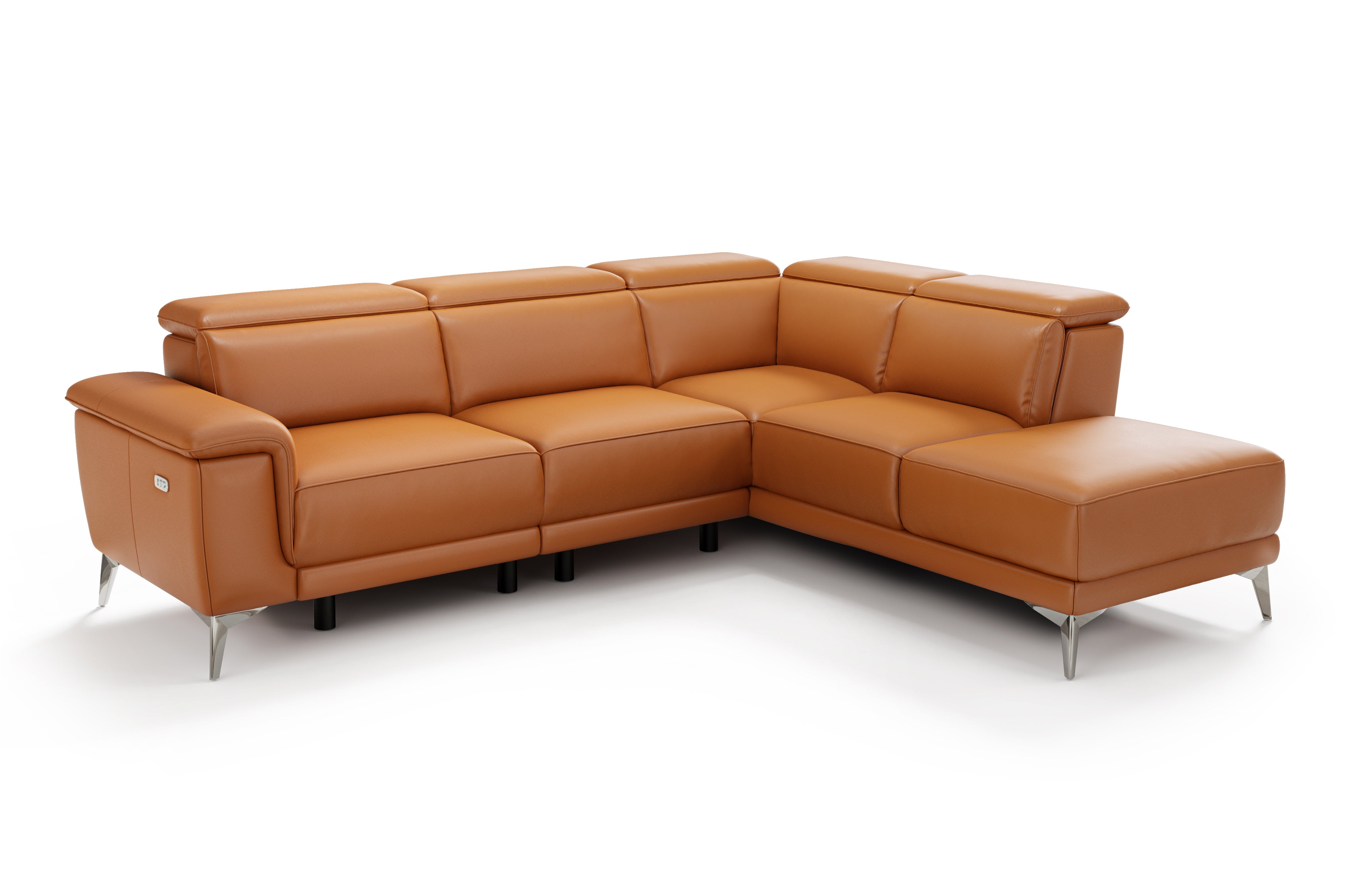 Pista Leather Reclining Sectional Sofa