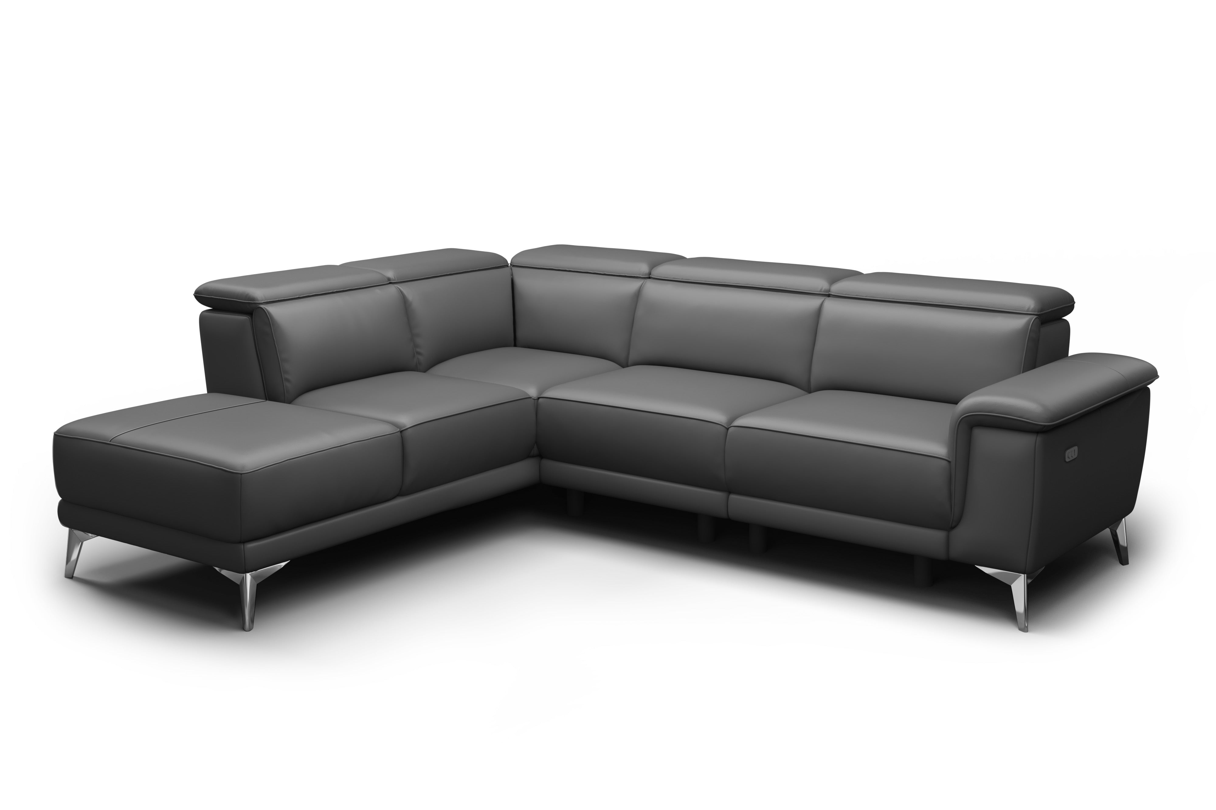 Pista Leather Reclining Sectional Sofa