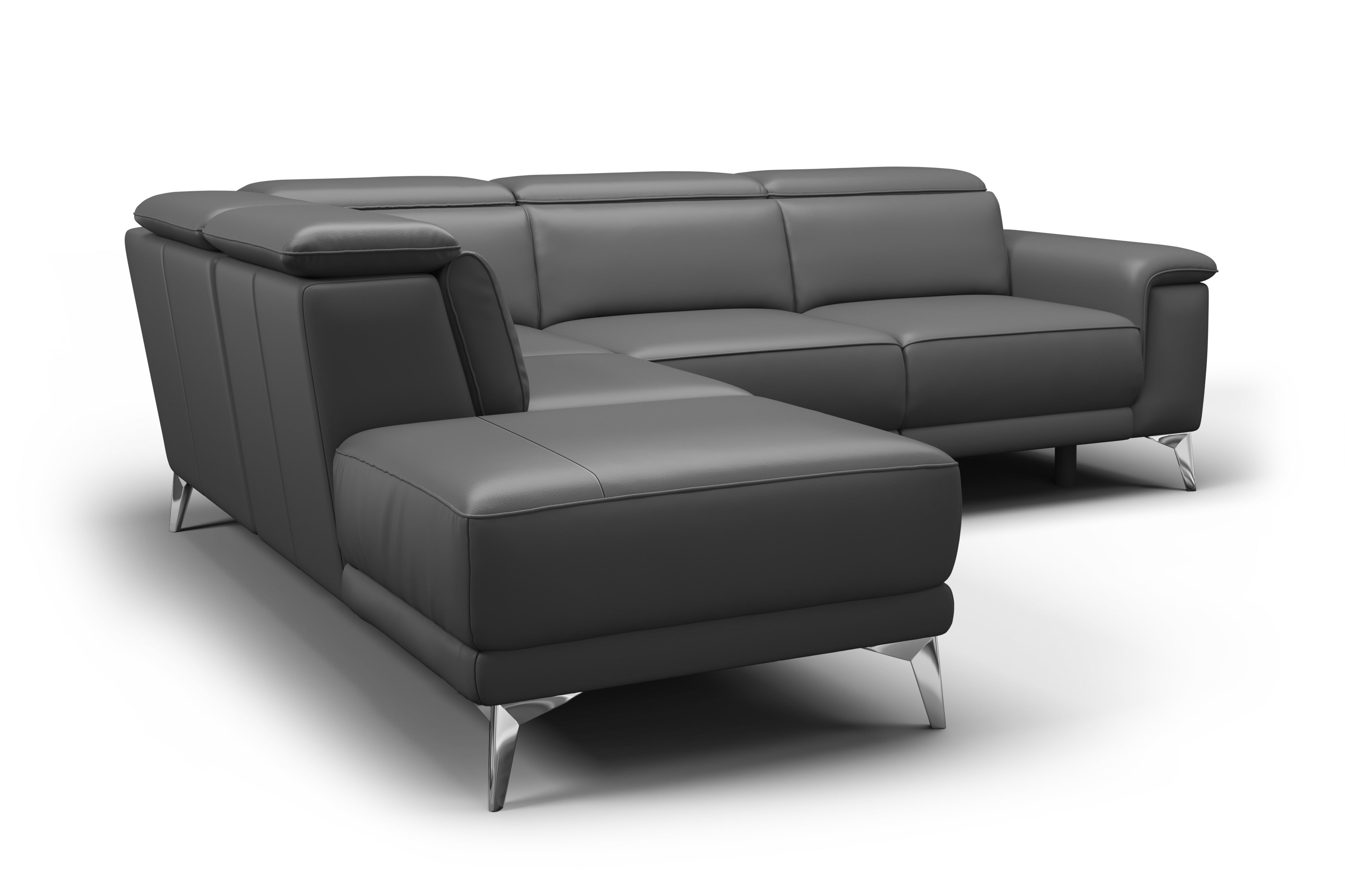 Pista Leather Reclining Sectional Sofa