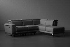 Pista Leather Reclining Sectional Sofa