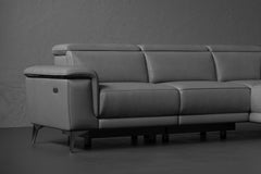 Pista Leather Reclining Sectional Sofa