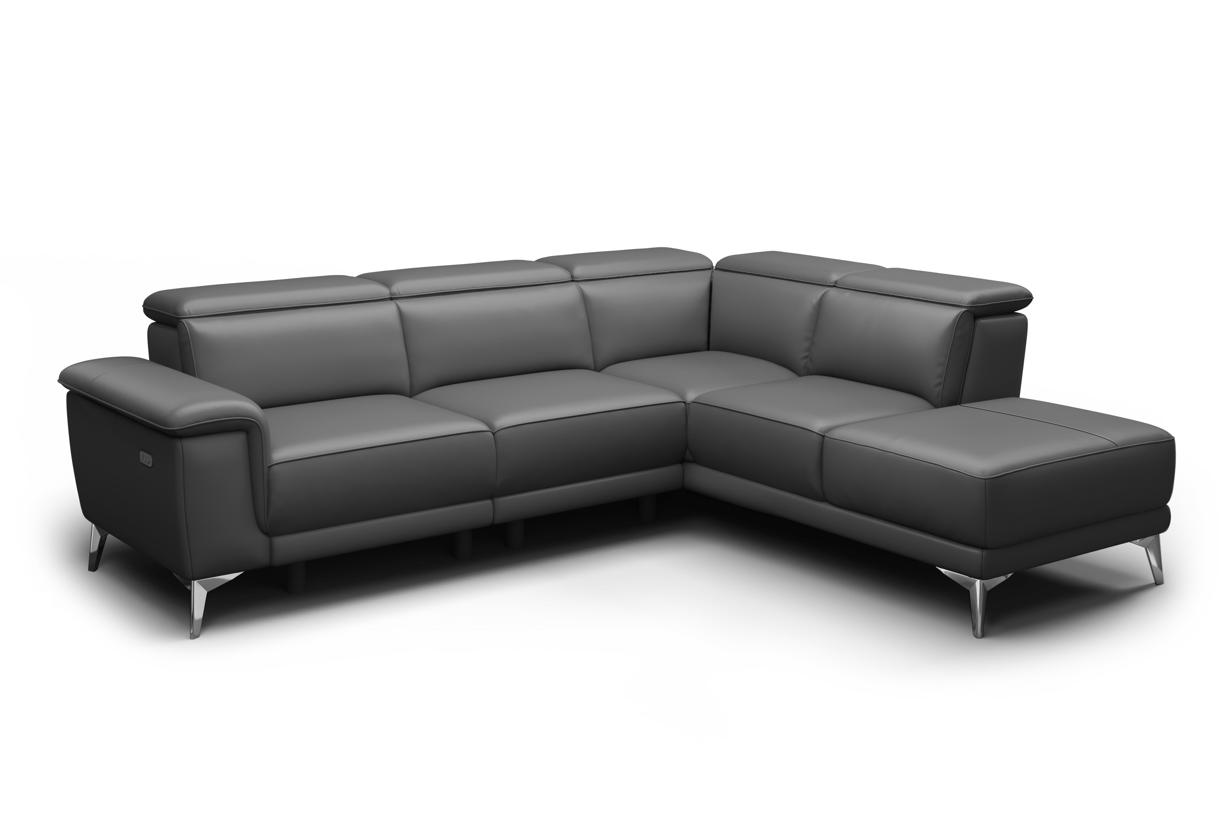 Pista Leather Reclining Sectional Sofa