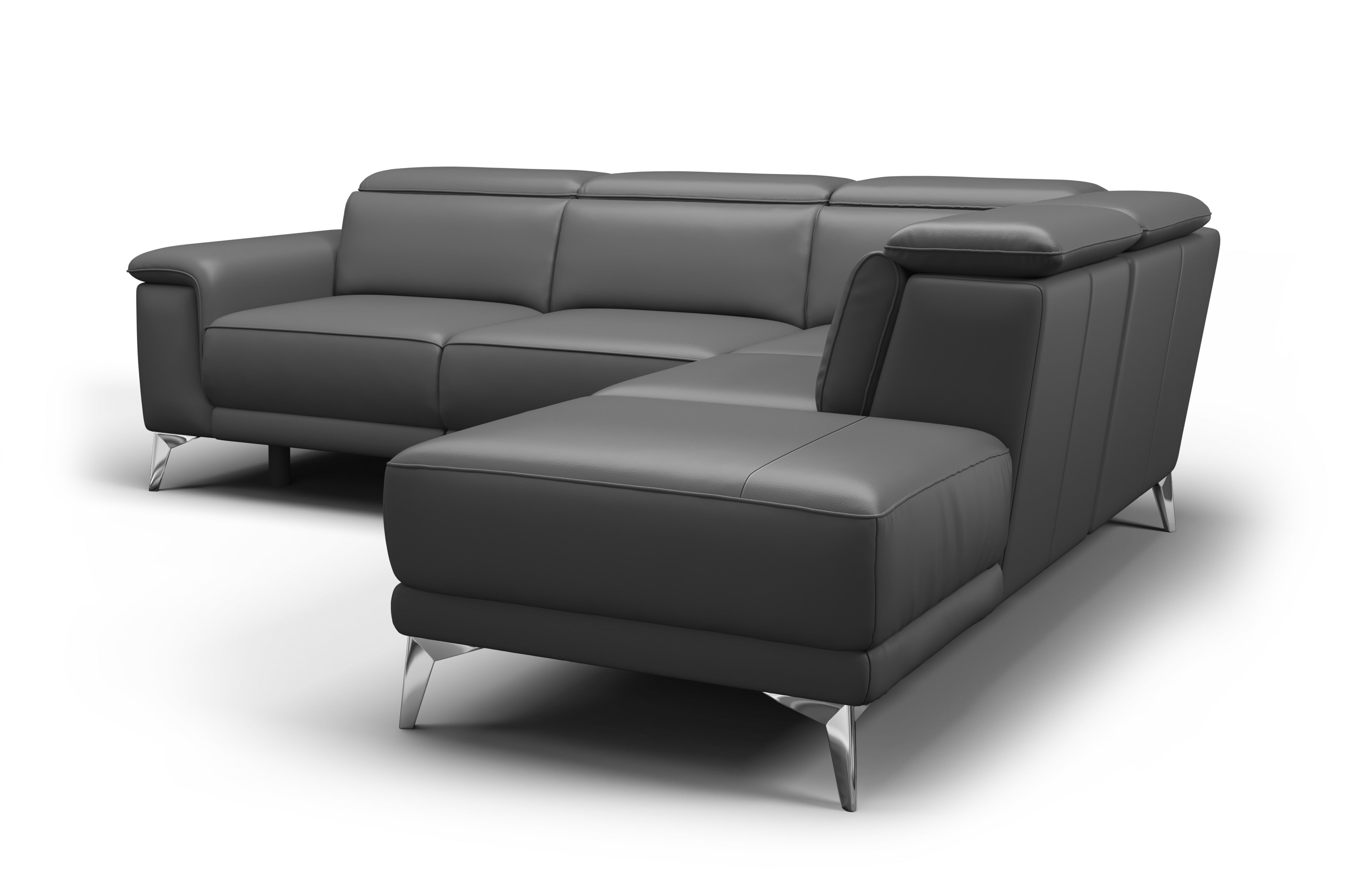 Pista Leather Reclining Sectional Sofa