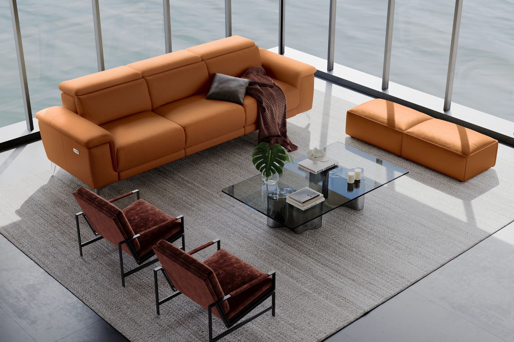 Millet Nordic Hygge™ Leather Reclining Sofa