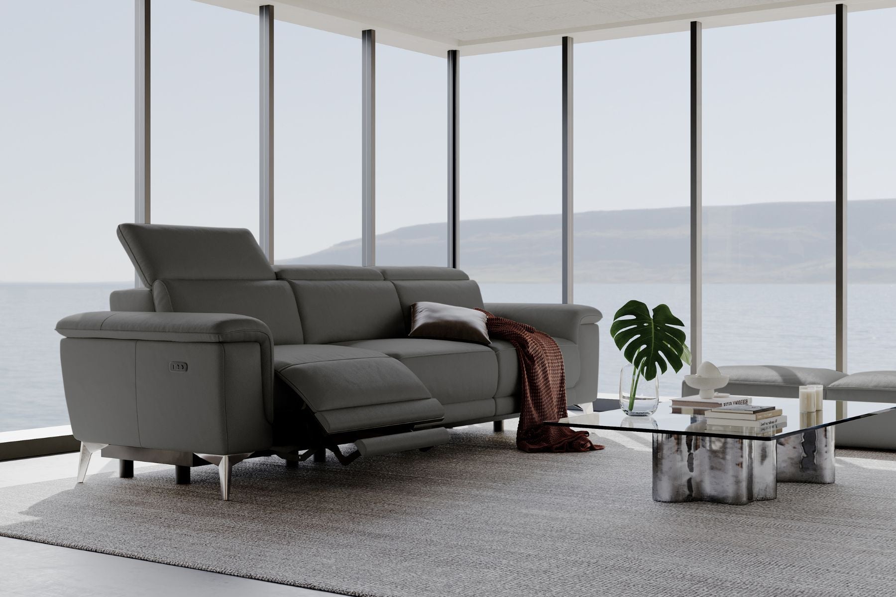 Millet Nordic Hygge™ Leather Reclining Sofa