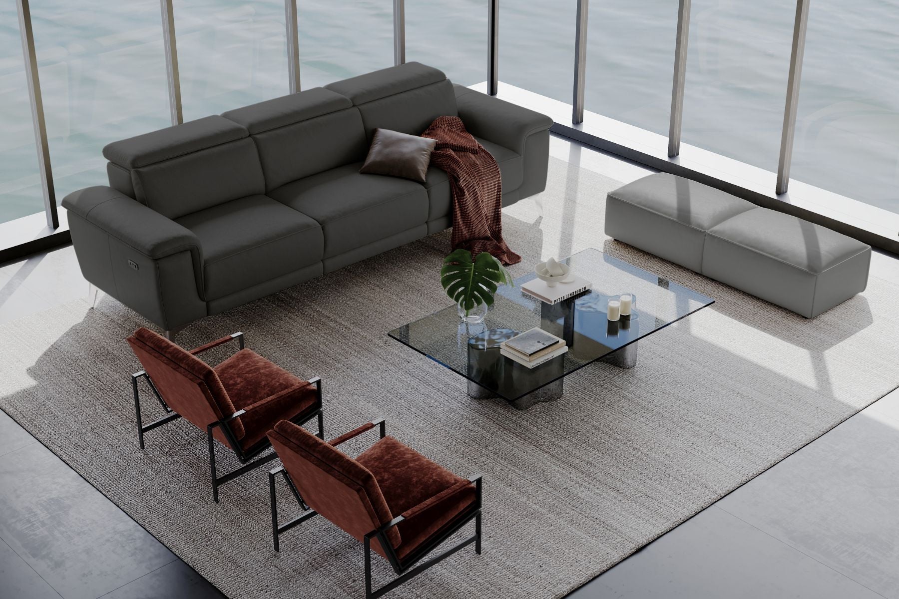 Millet Nordic Hygge™ Leather Reclining Sofa