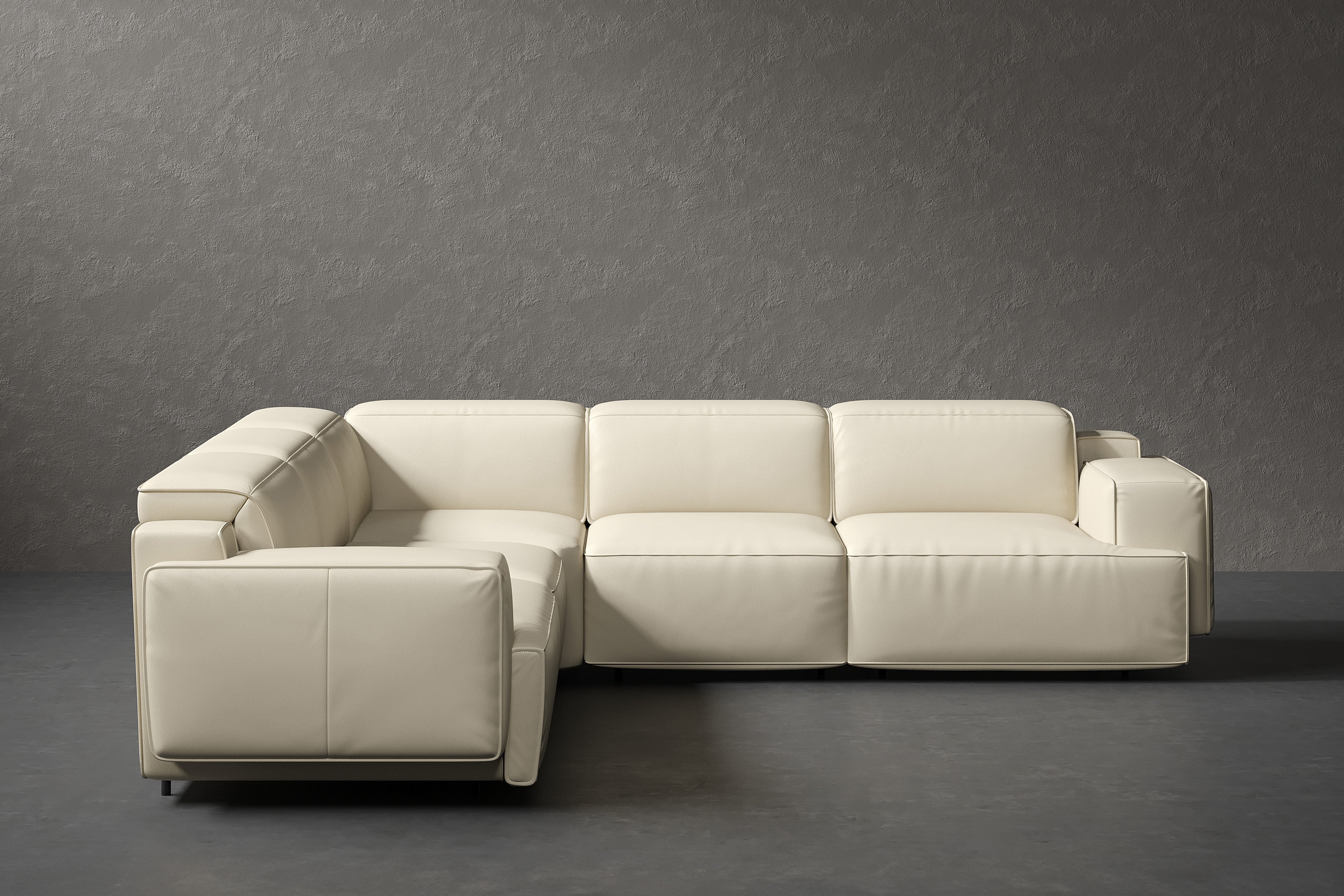 Bain Leather Corner Recliner Sectional