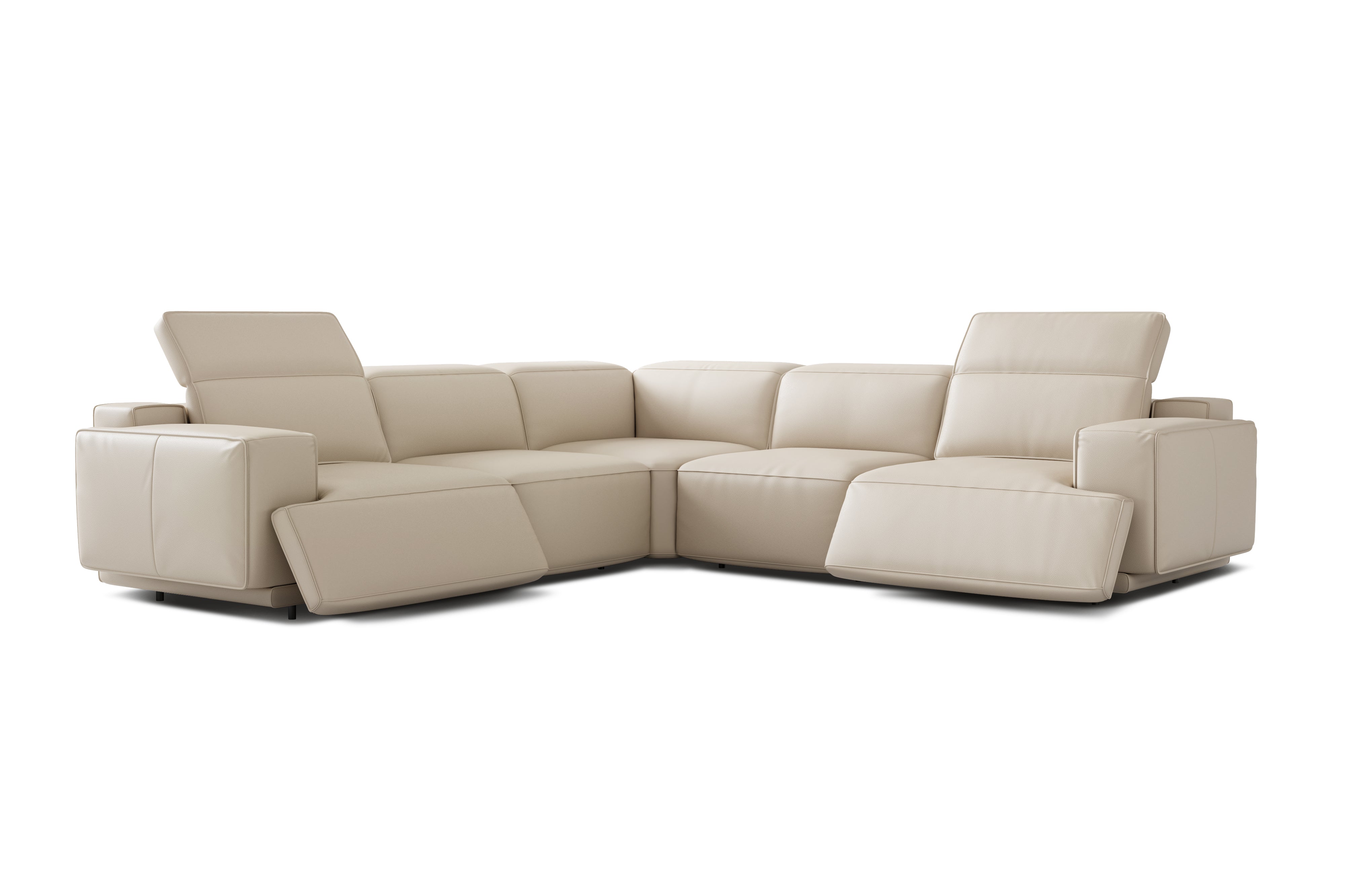 Bain Leather Corner Recliner Sectional