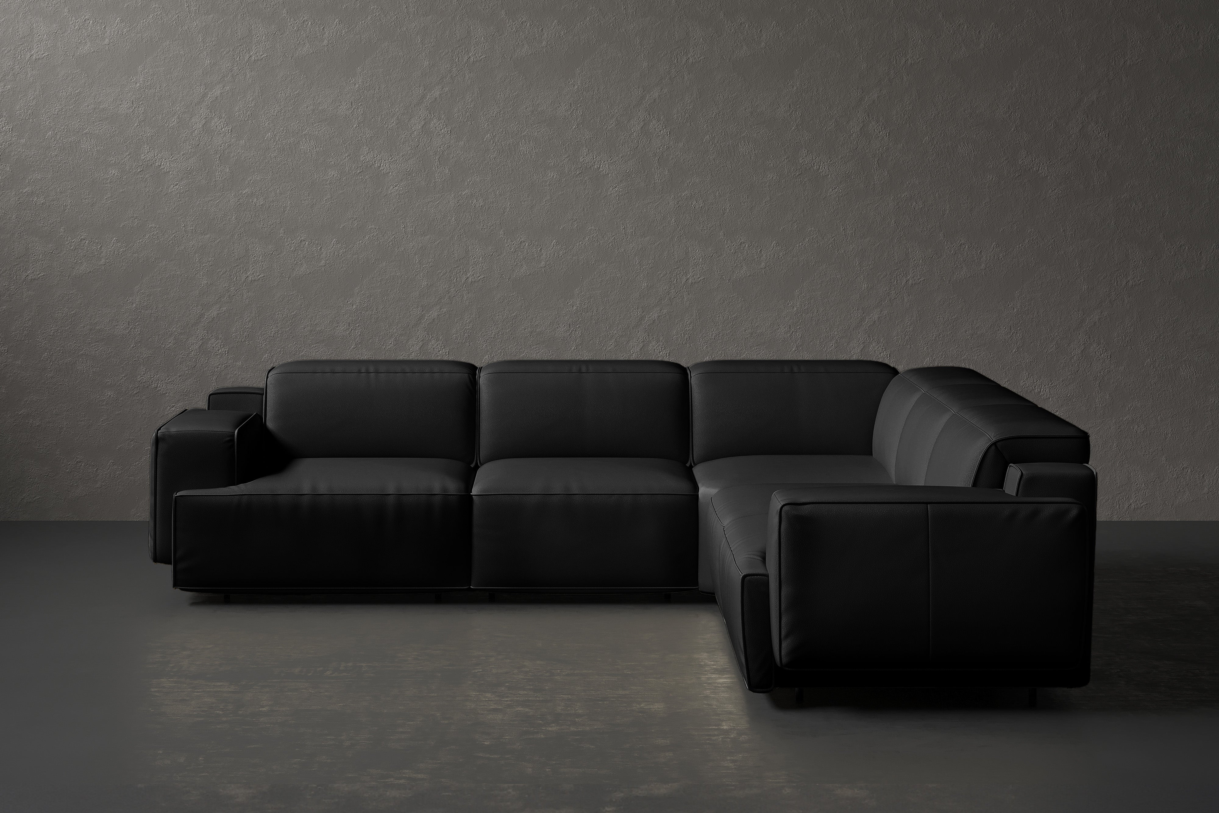 Bain Leather Corner Recliner Sectional