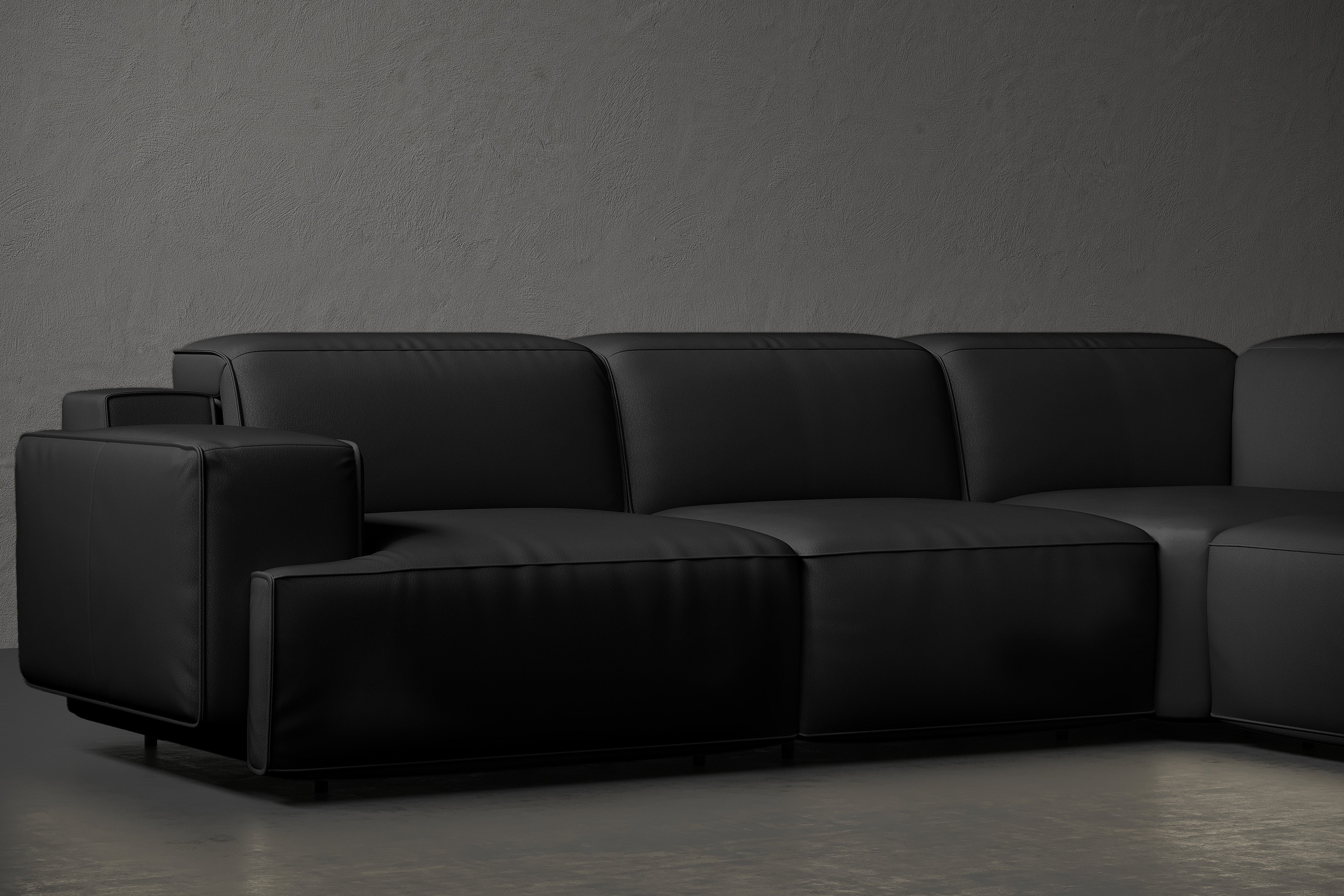 Bain Leather Corner Recliner Sectional