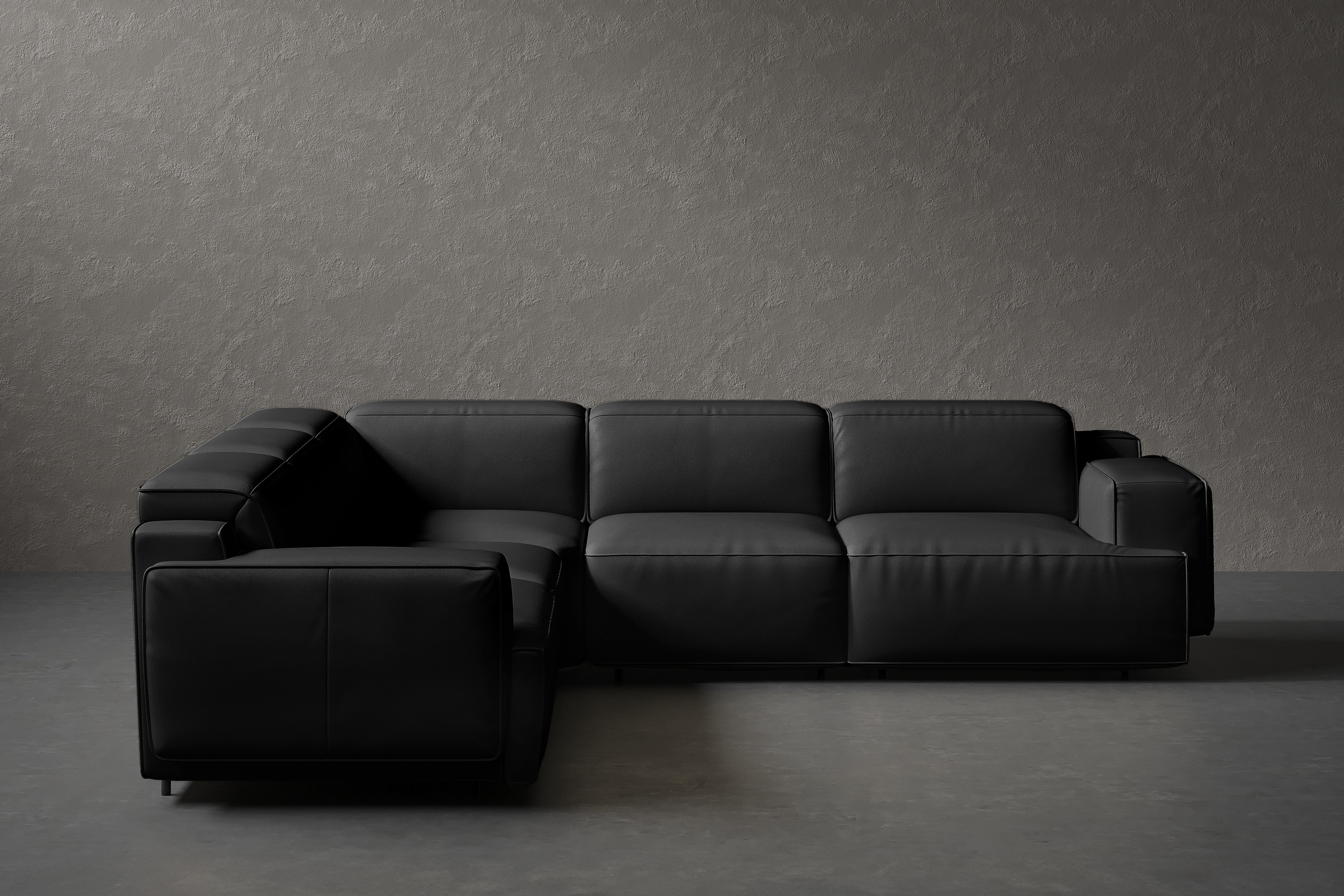 Bain Leather Corner Recliner Sectional