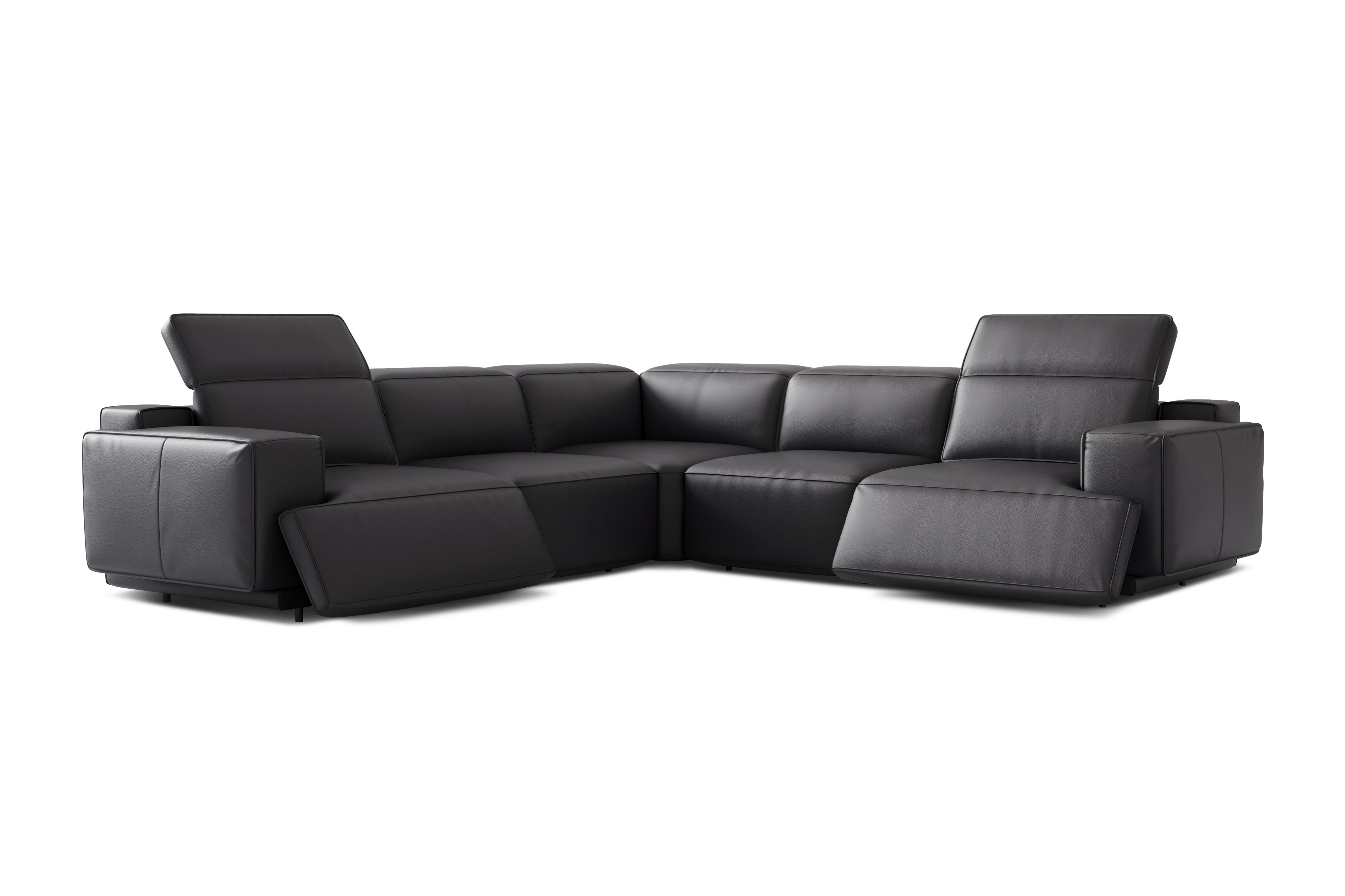 Bain Leather Corner Recliner Sectional