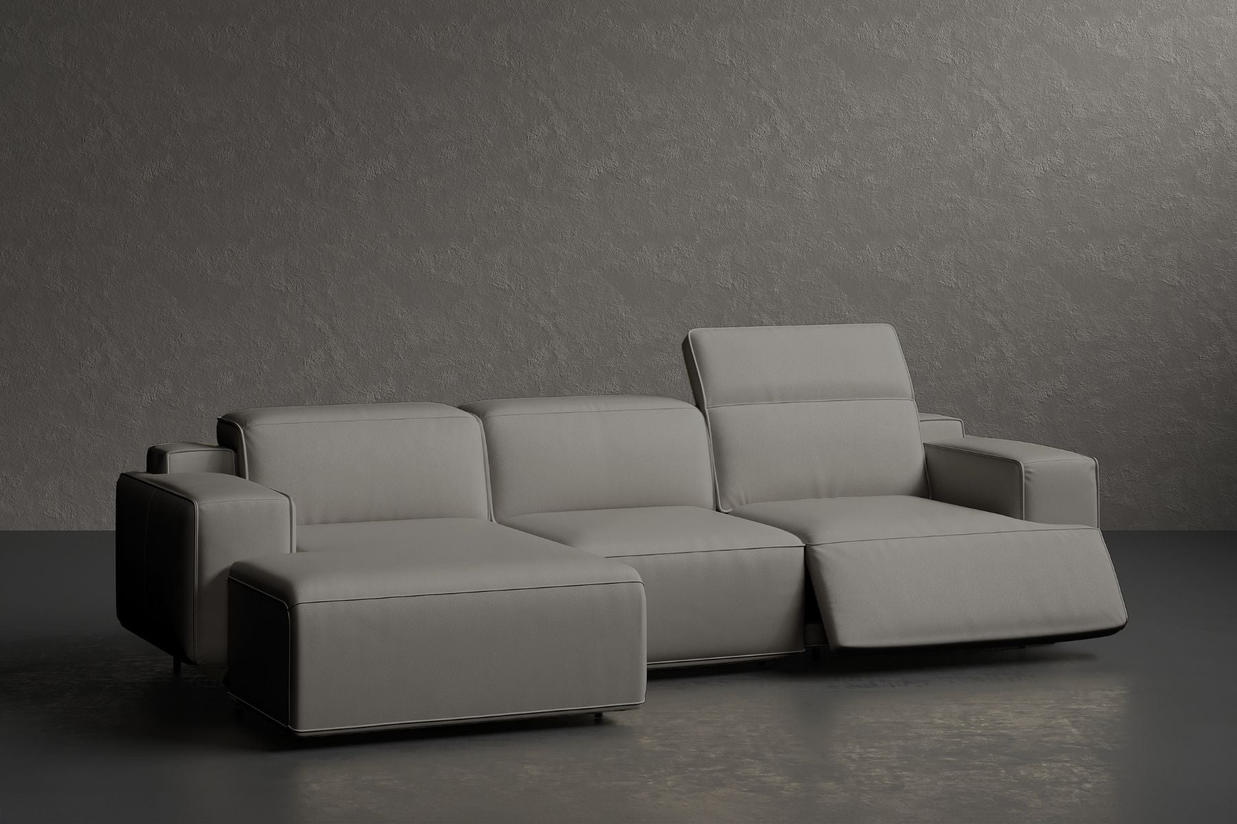 Bain Leather Recliner Sectional Sofa