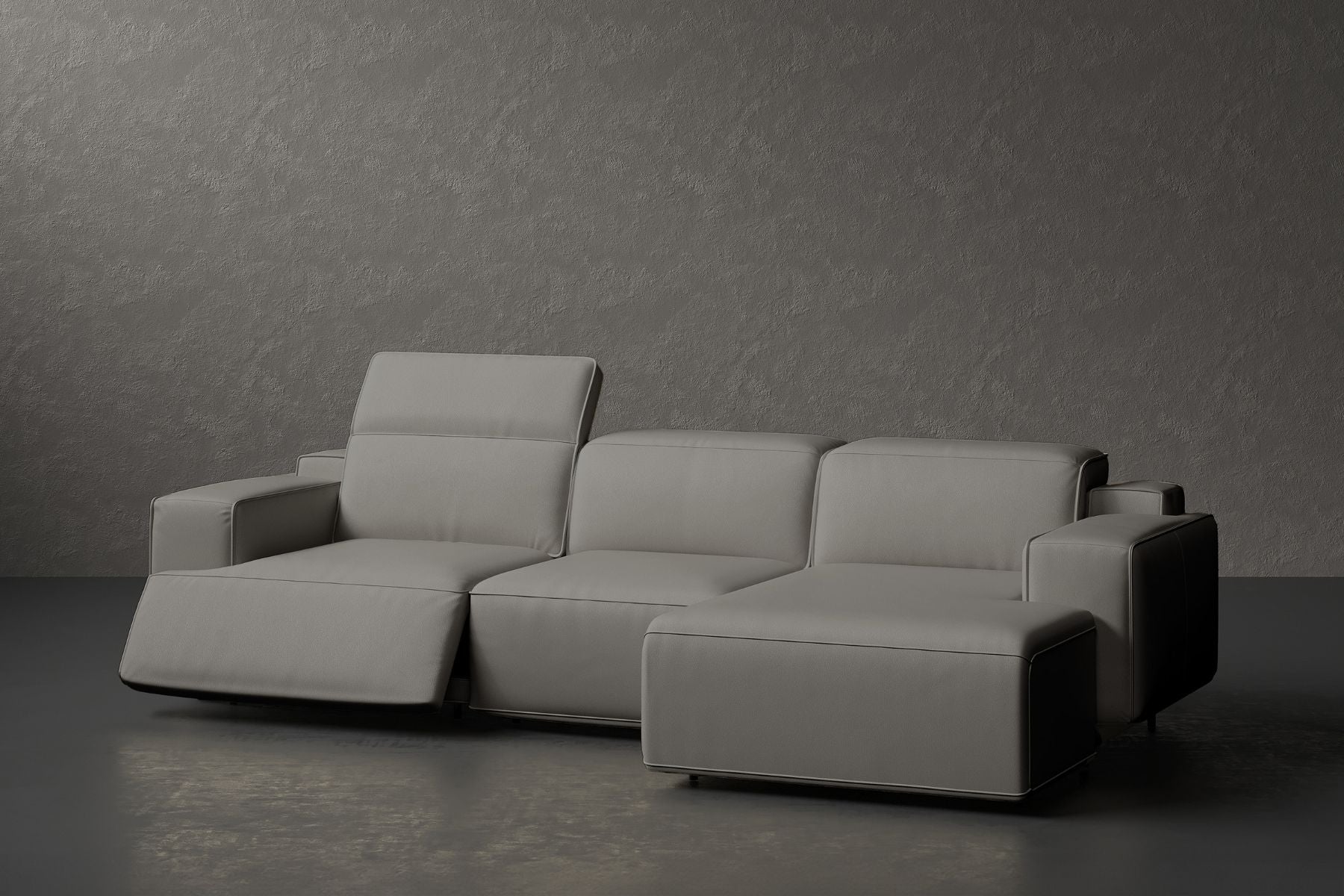 Bain Leather Recliner Sectional Sofa