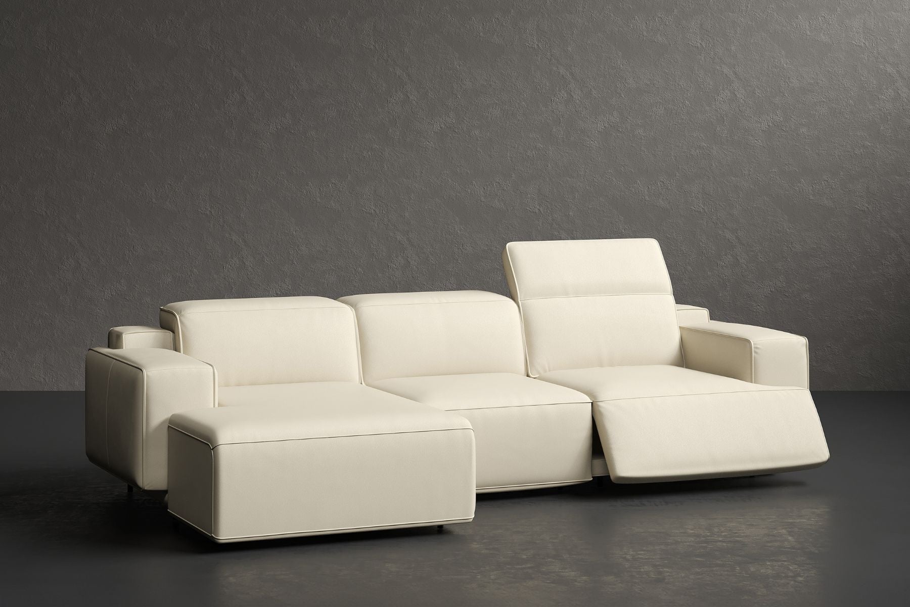 Bain Leather Recliner Sectional Sofa