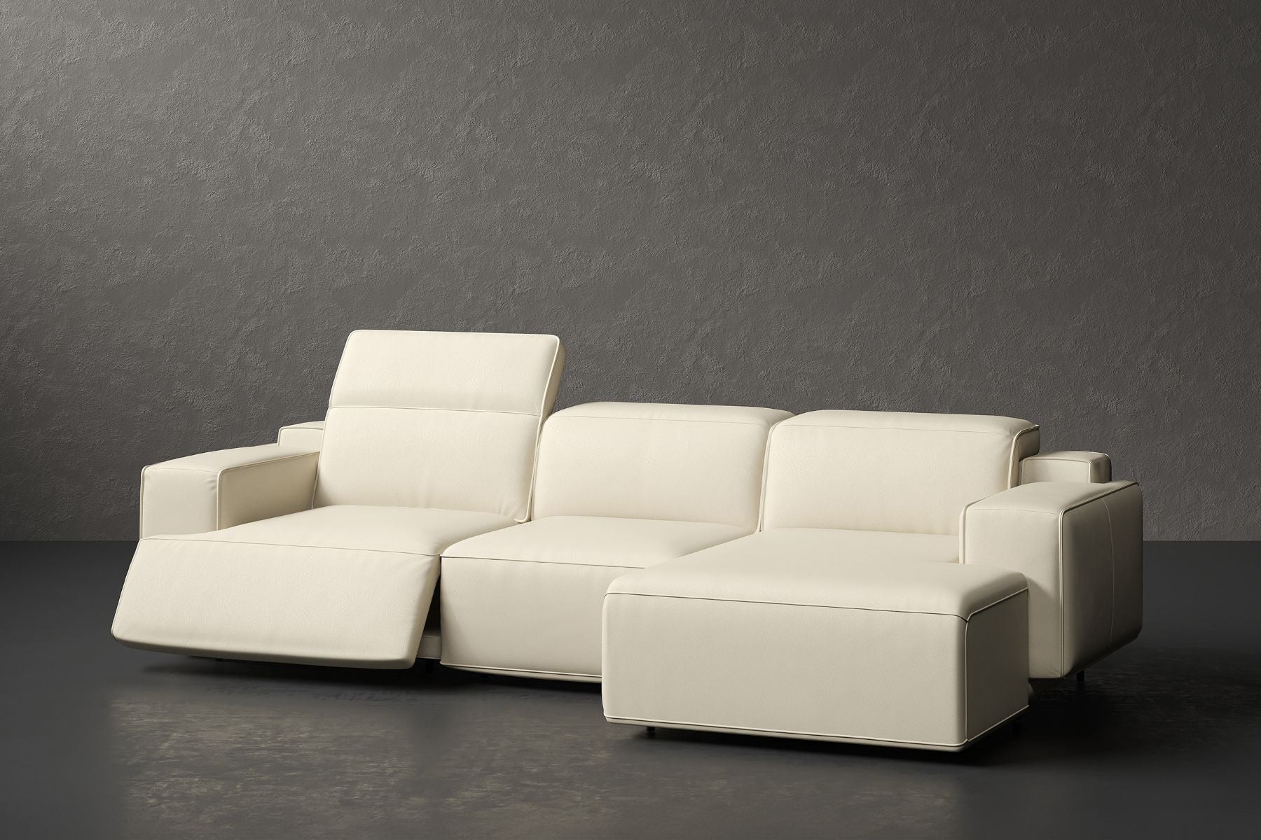 Bain Leather Recliner Sectional Sofa