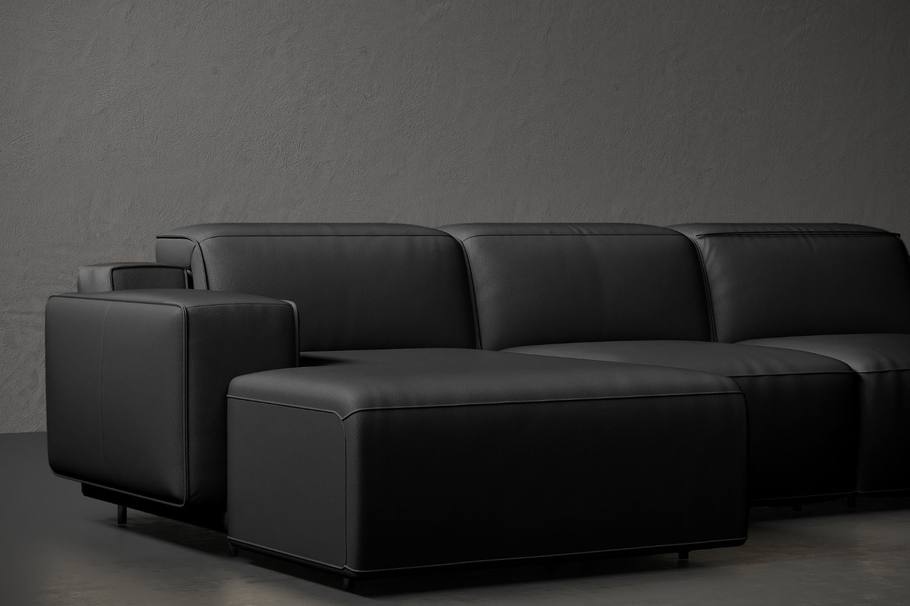 Bain Leather Recliner Sectional Sofa