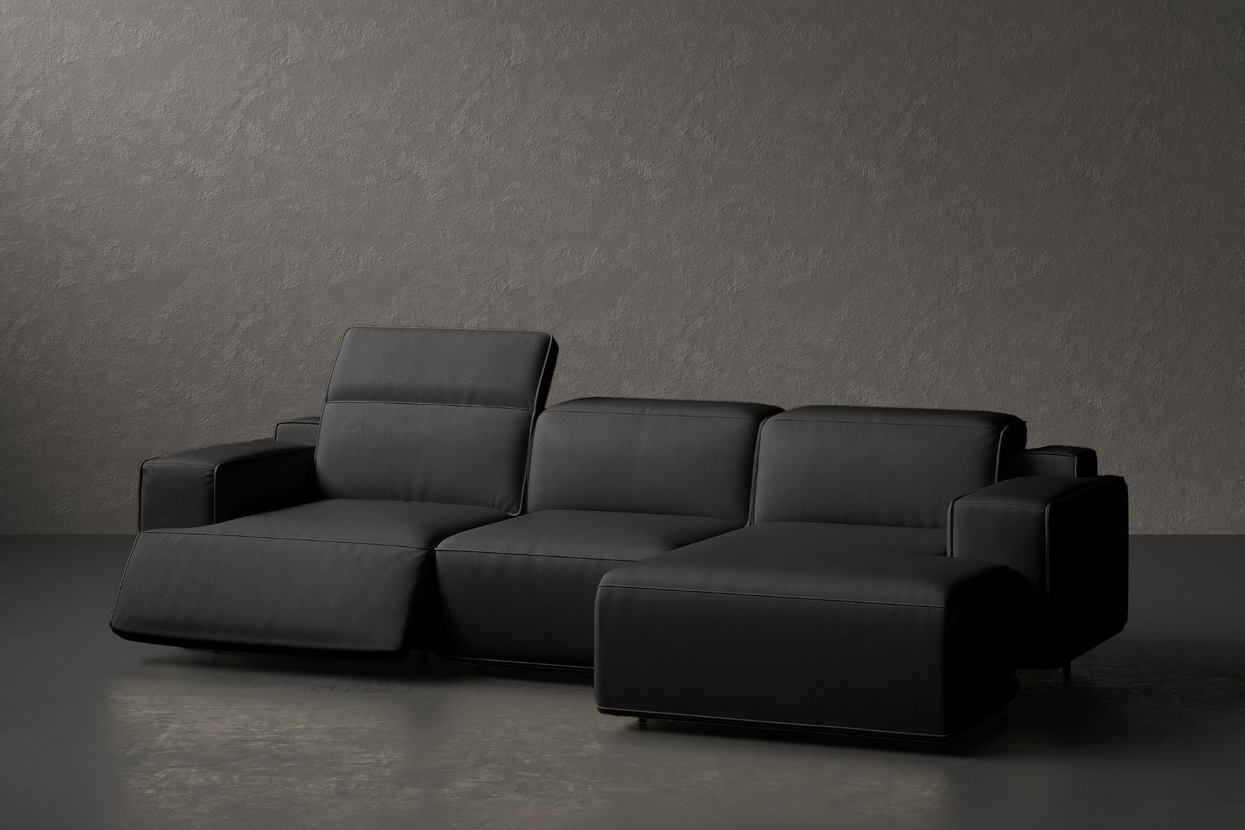 Bain Leather Recliner Sectional Sofa