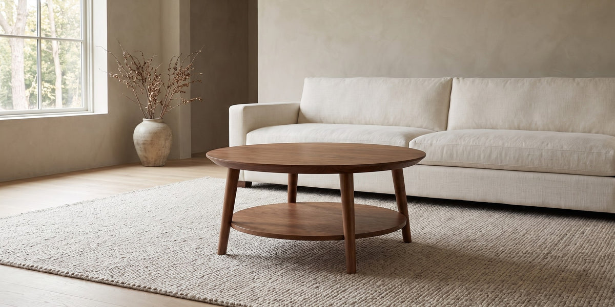 Ramatuelle Walnut Round Coffee Table banner