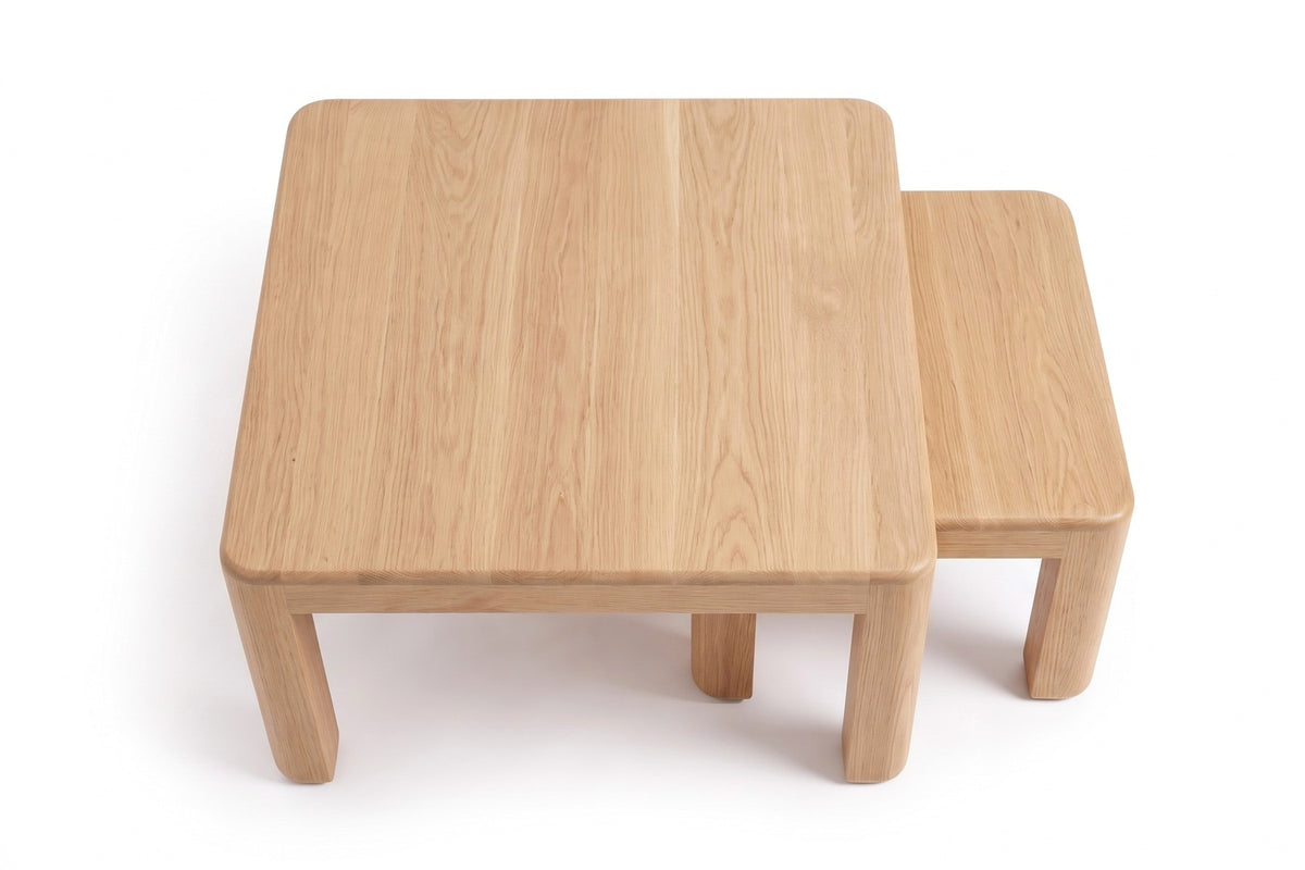 Roussillon Oak Nesting Coffee Tables on white