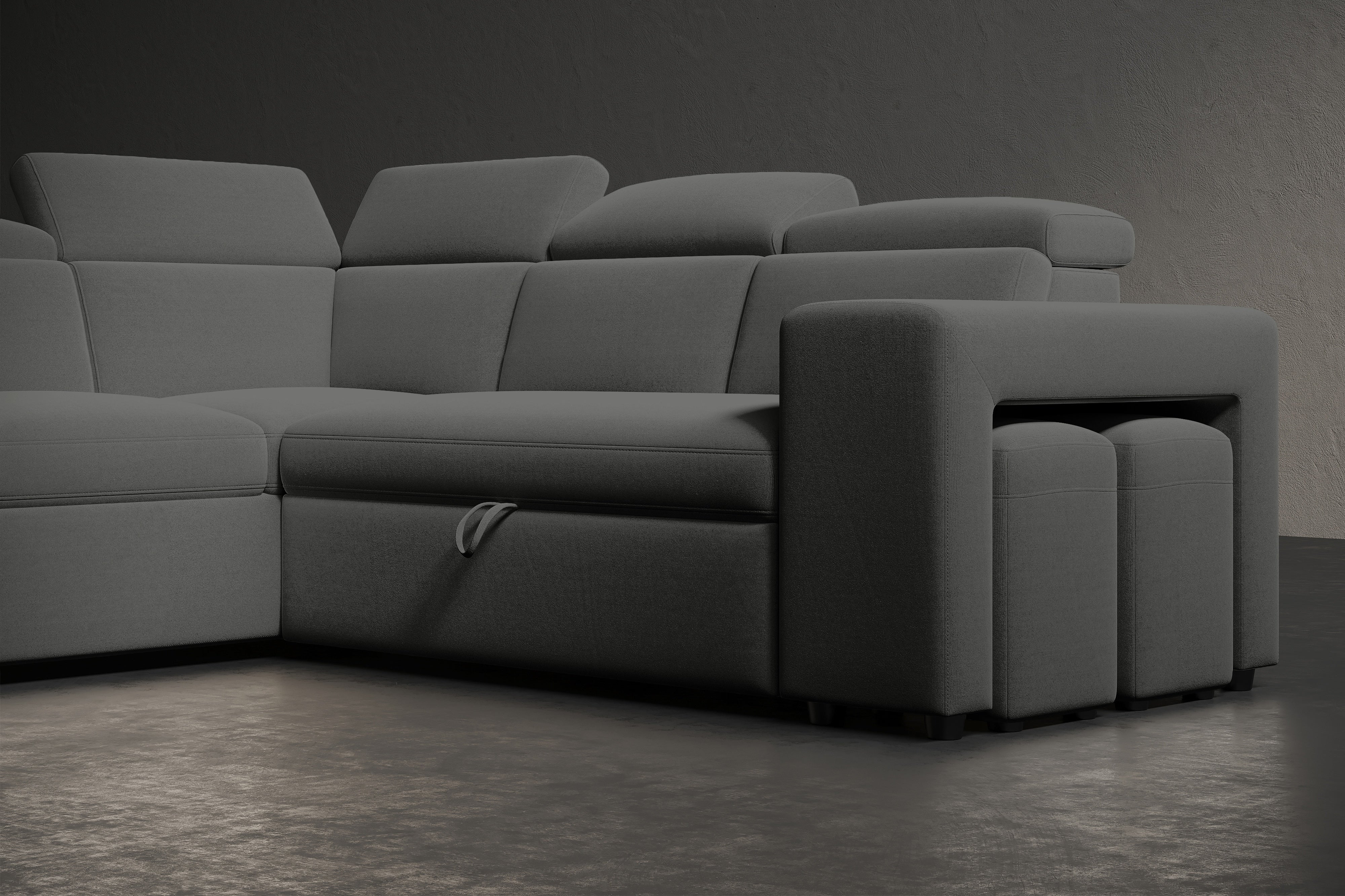 Finn Fabric Sectional Sofa Bed