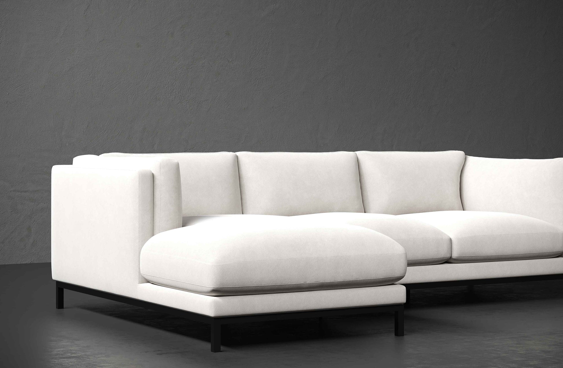 Savoy Fabric 3-Piece Sectional Sofa