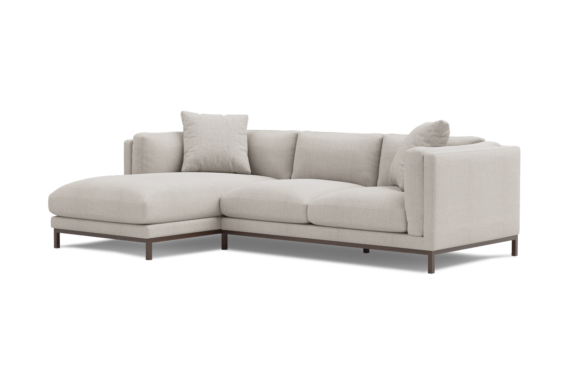 Savoy Fabric 3-Piece Sectional Sofa