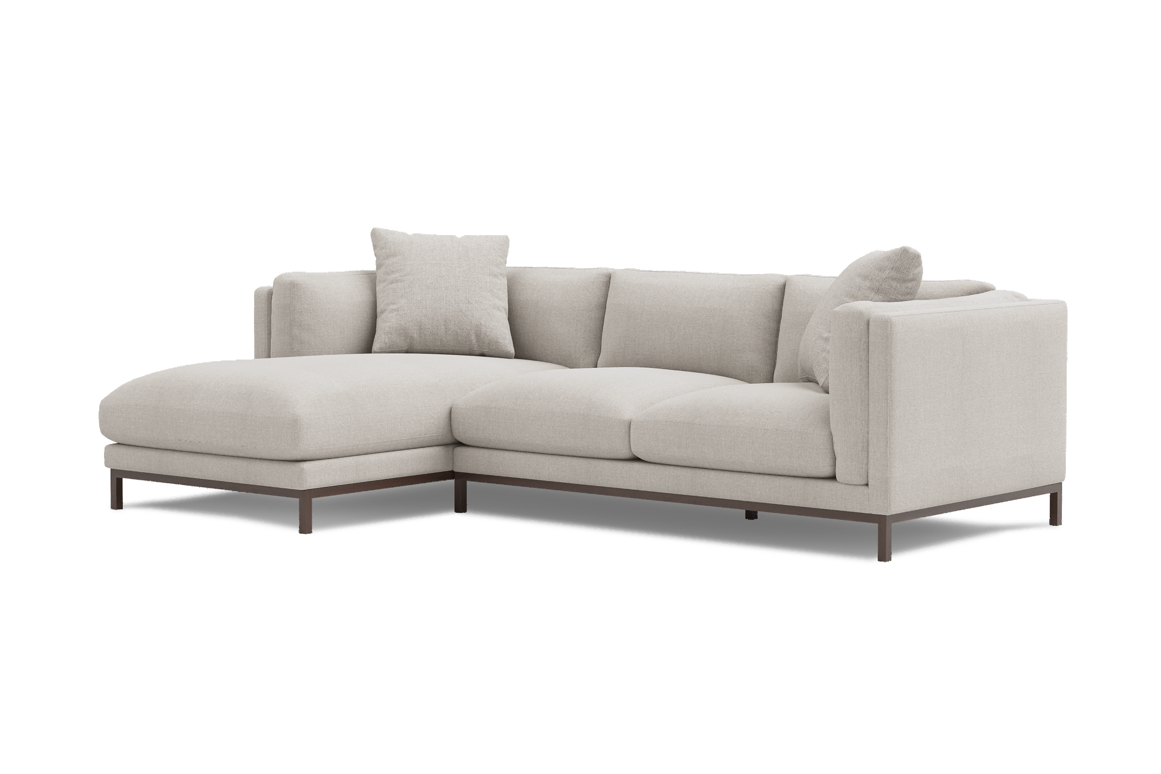 Savoy Fabric 3-Piece Sectional Sofa