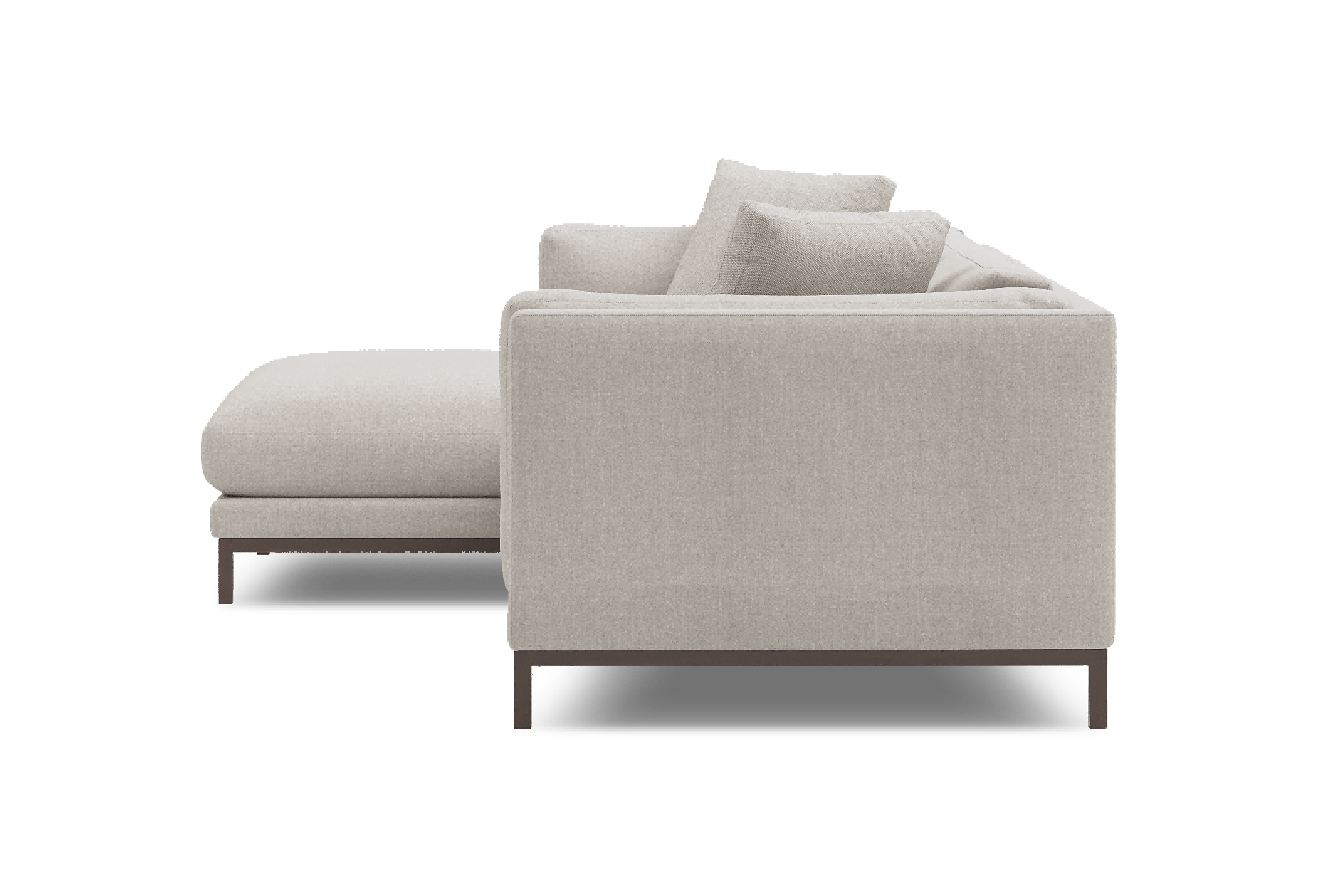 Savoy Fabric 3-Piece Sectional Sofa