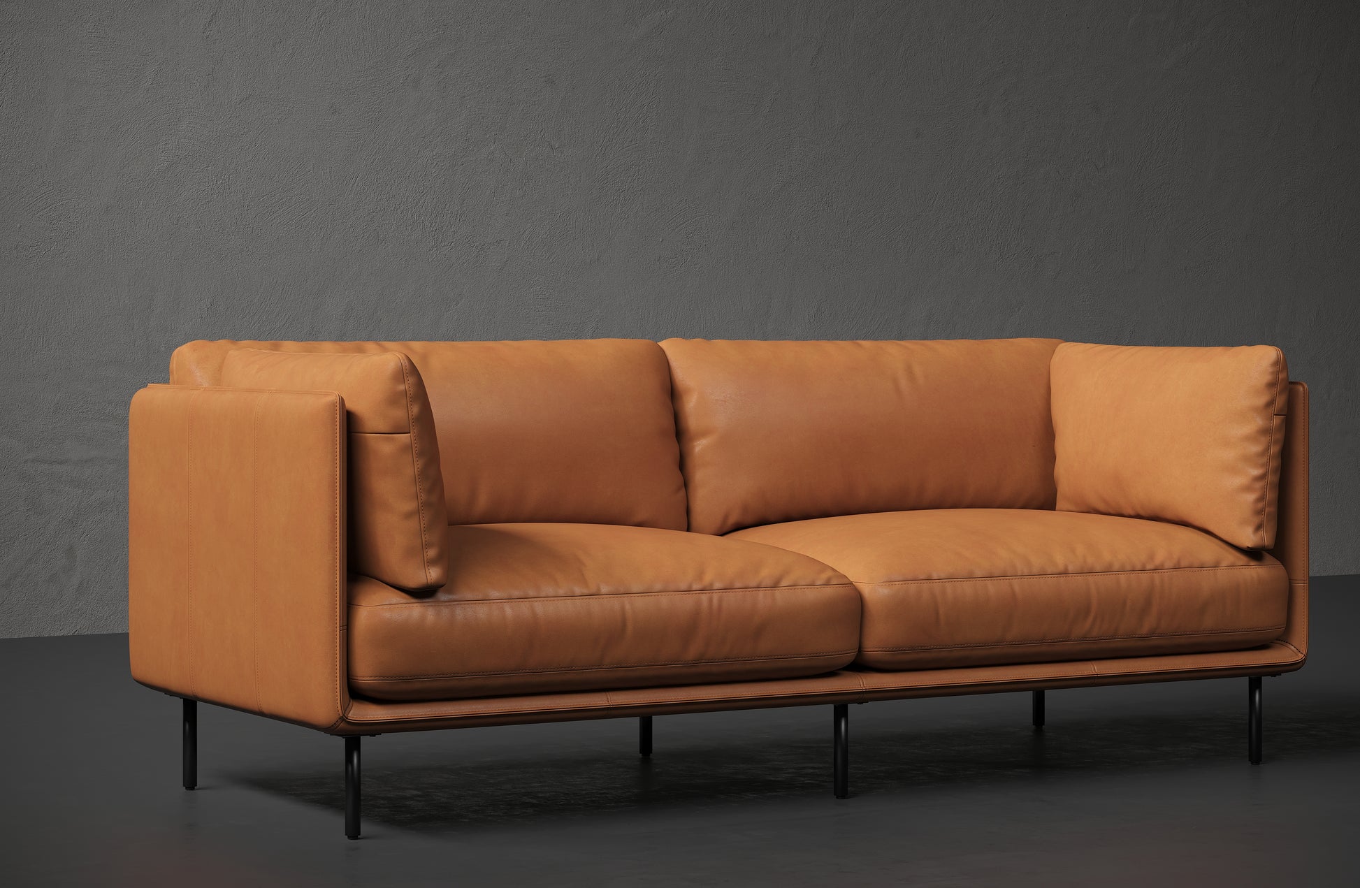 Tristan Nordic Hygge™ Leather Wide Sofa