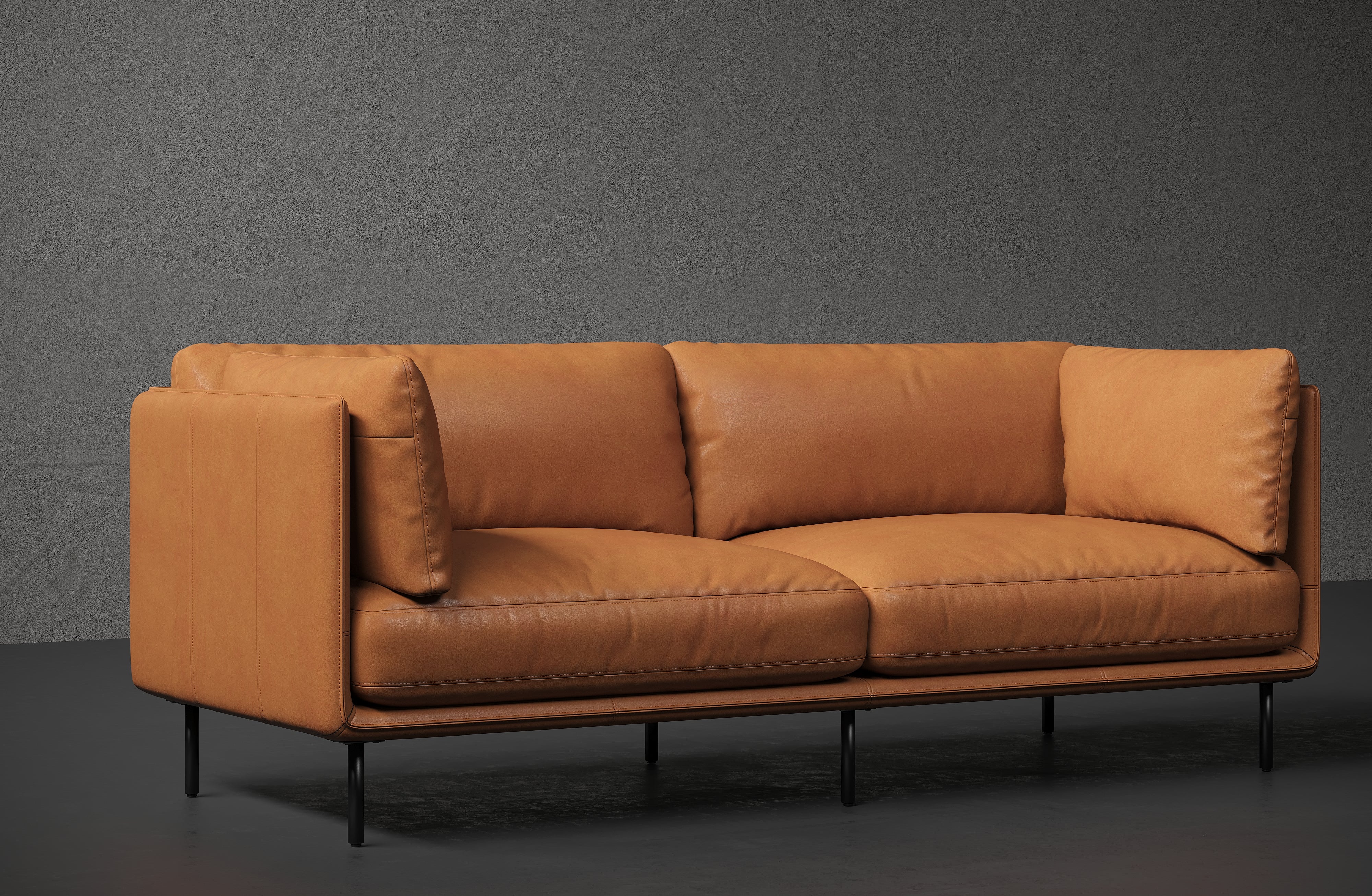 Tristan Nordic Hygge™ Leather Wide Sofa