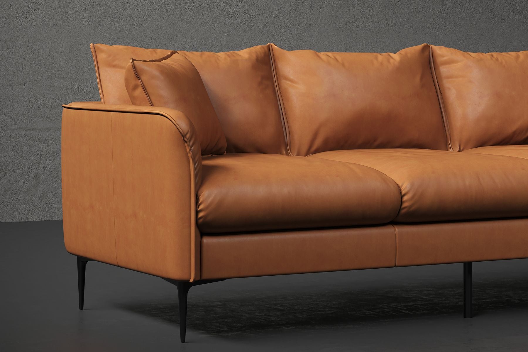 Stockholm Nordic Hygge™ Leather 3 Seater Sofa