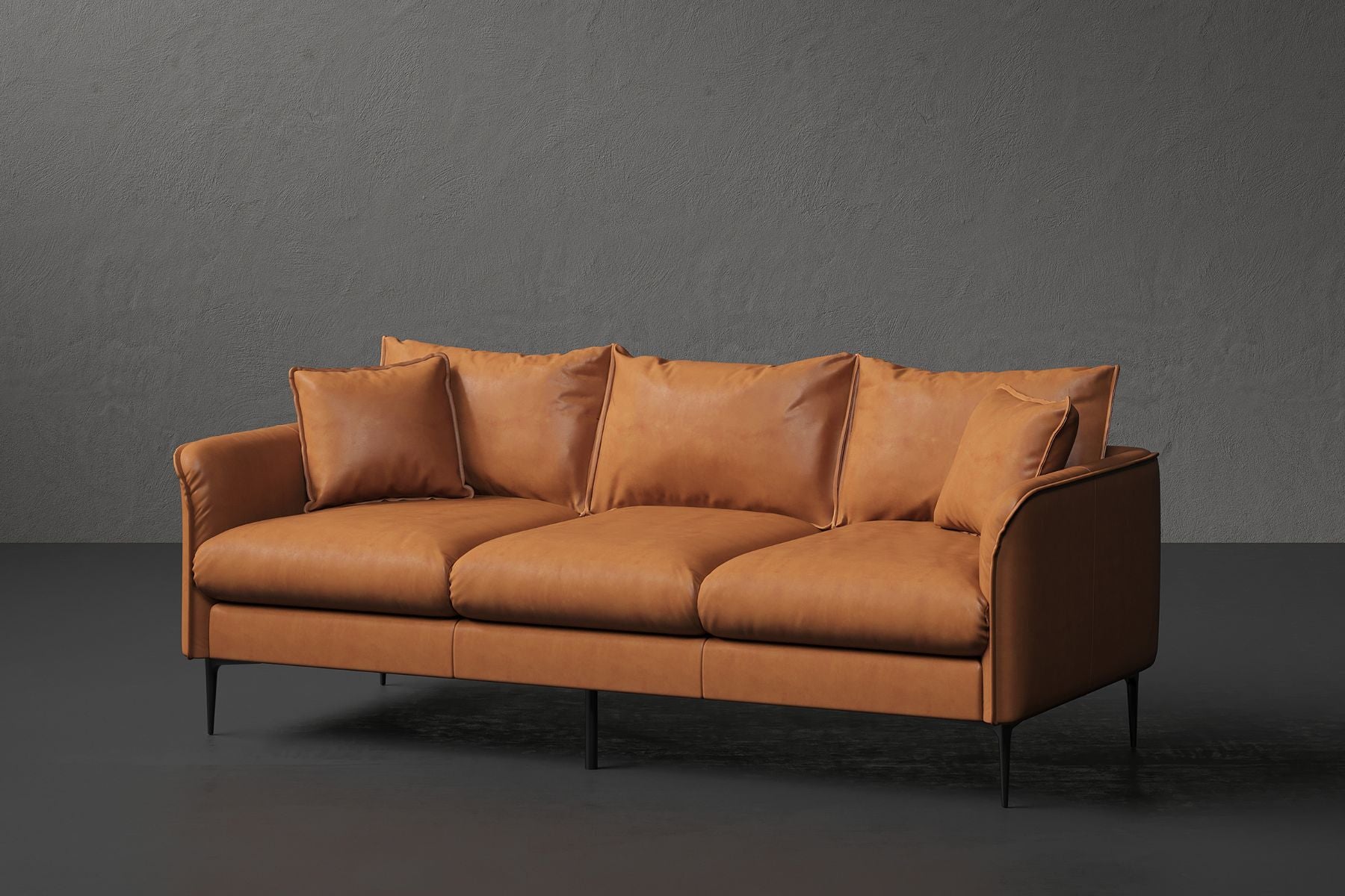 Stockholm Nordic Hygge™ Leather 3 Seater Sofa