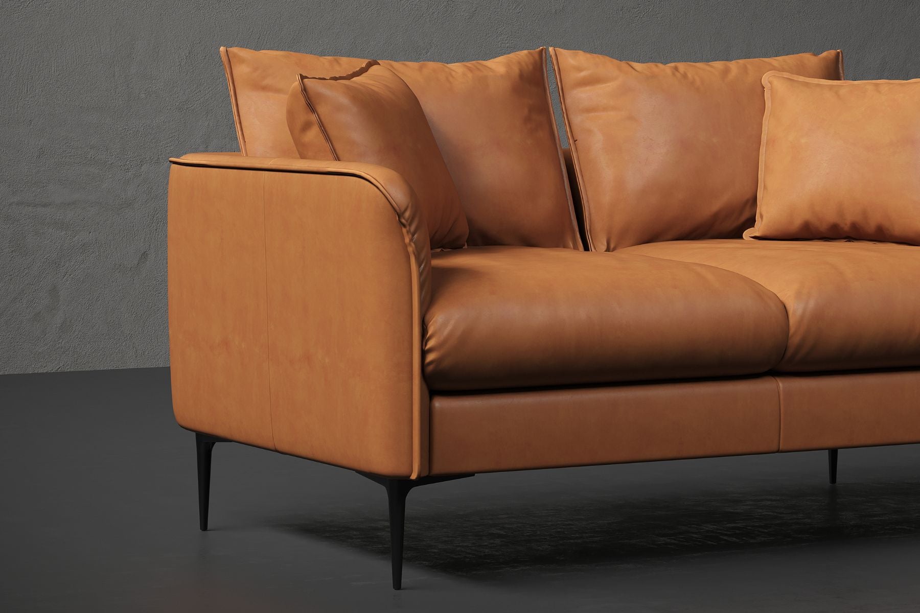 Stockholm Nordic Hygge™ Leather 3 Seater Sofa