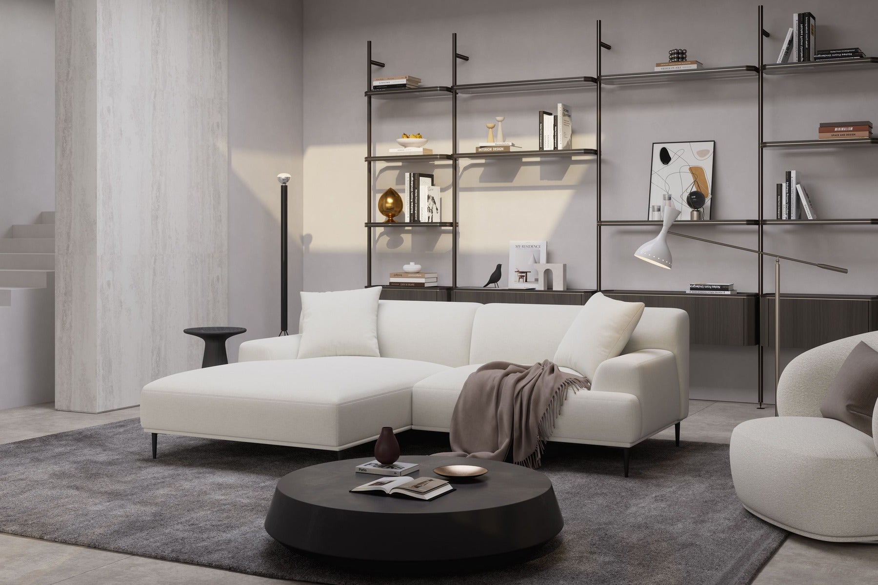 Rodin 94.5" Fabric Sectional Sofa