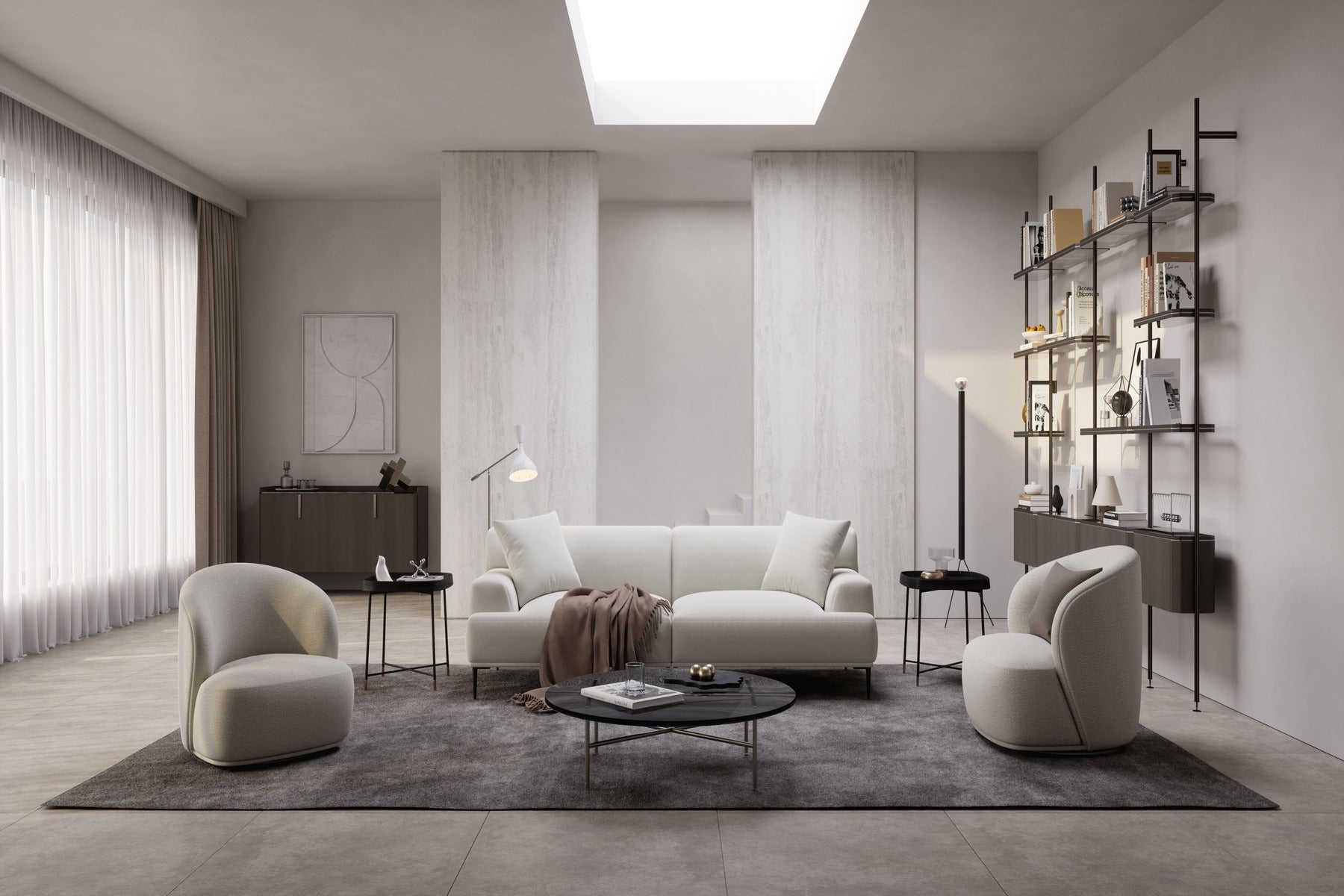 Rodin 91" Fabric Modern Sofa