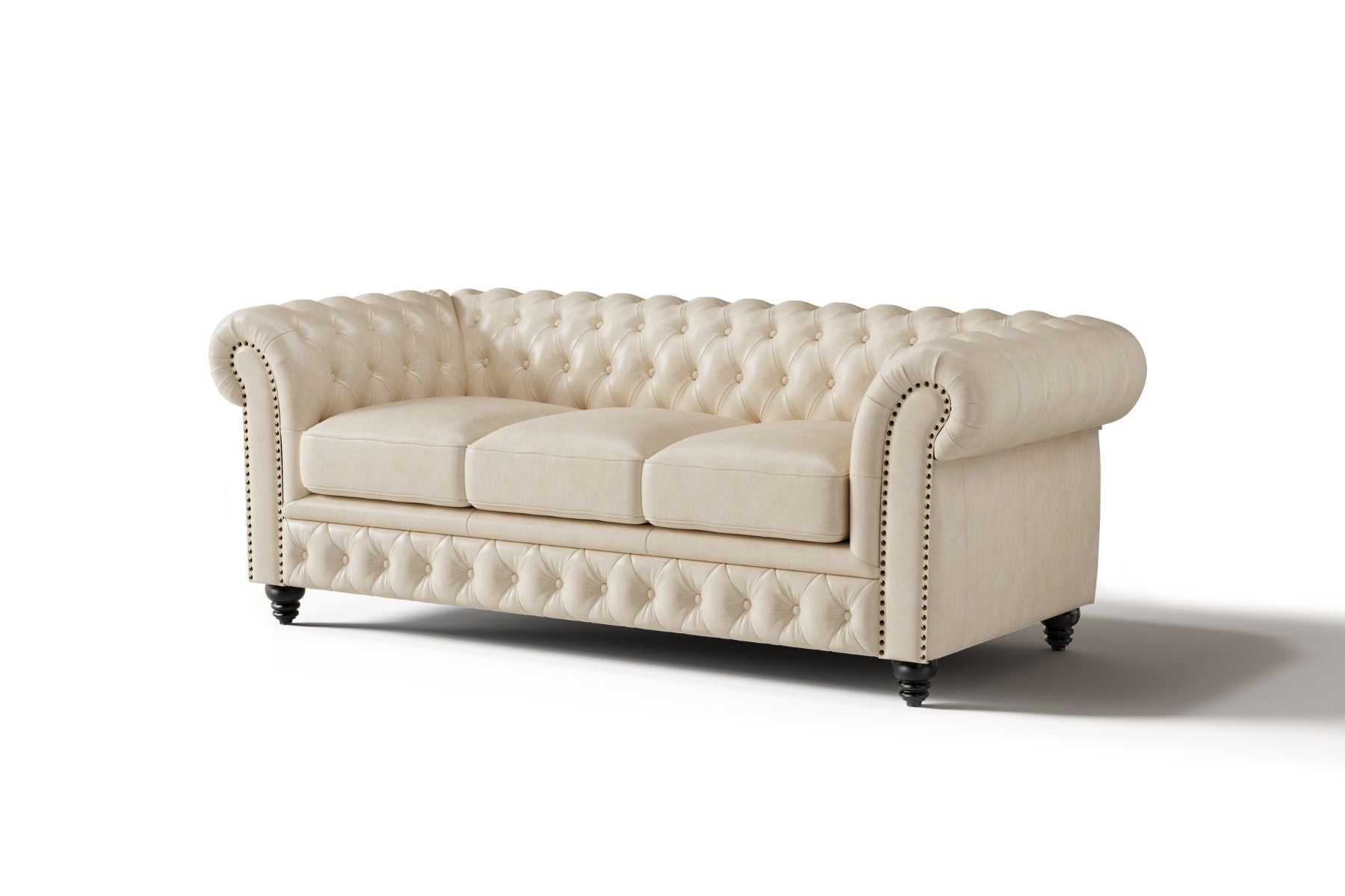 Figaro Nordic Hygge™ Leather Chesterfield Sofa