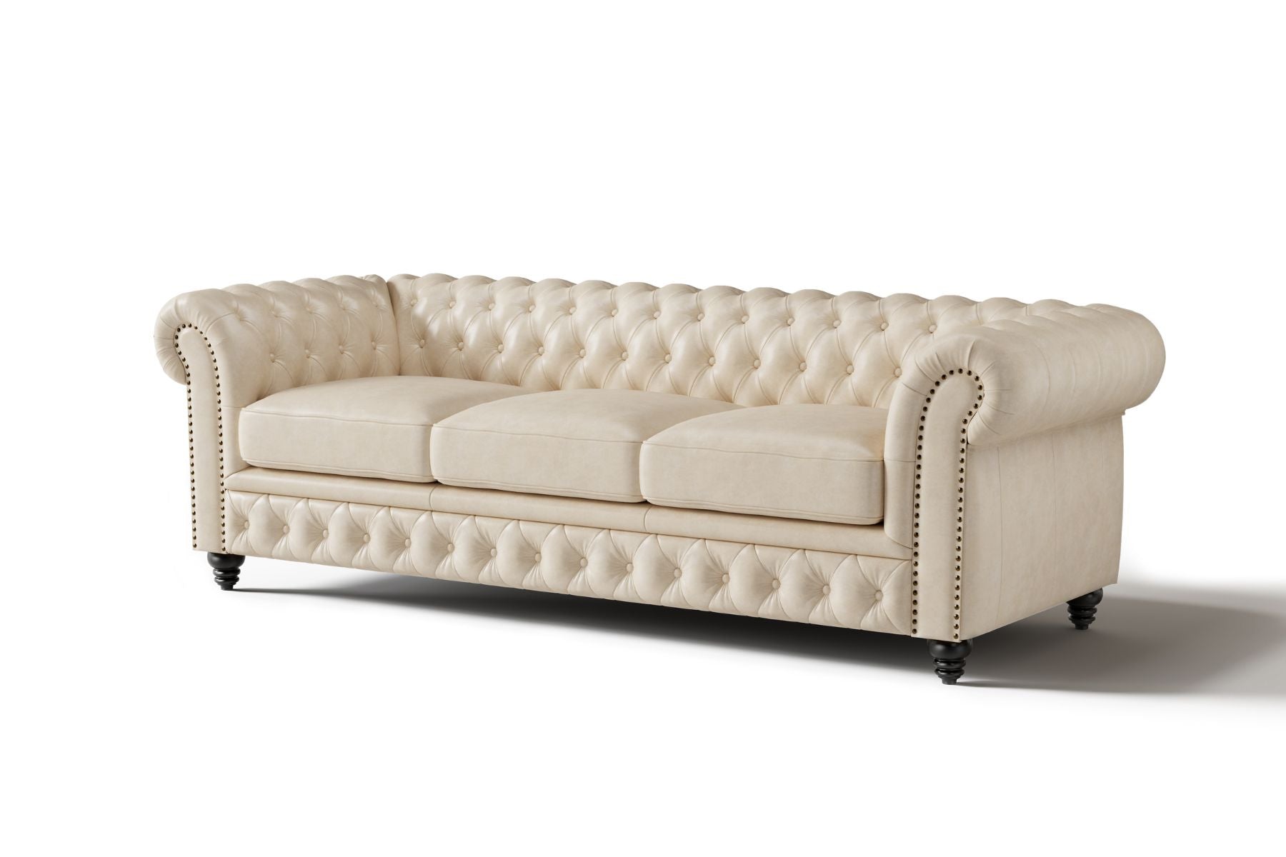 Figaro Nordic Hygge™ Leather Chesterfield Sofa