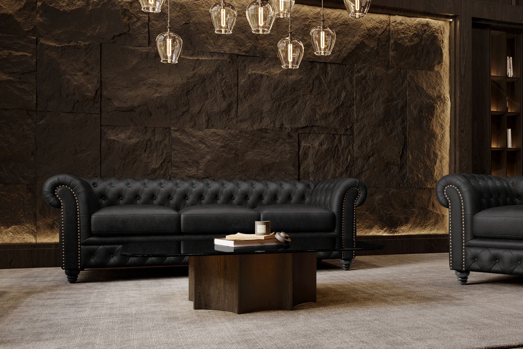 Figaro Nordic Hygge™ Leather Chesterfield Sofa