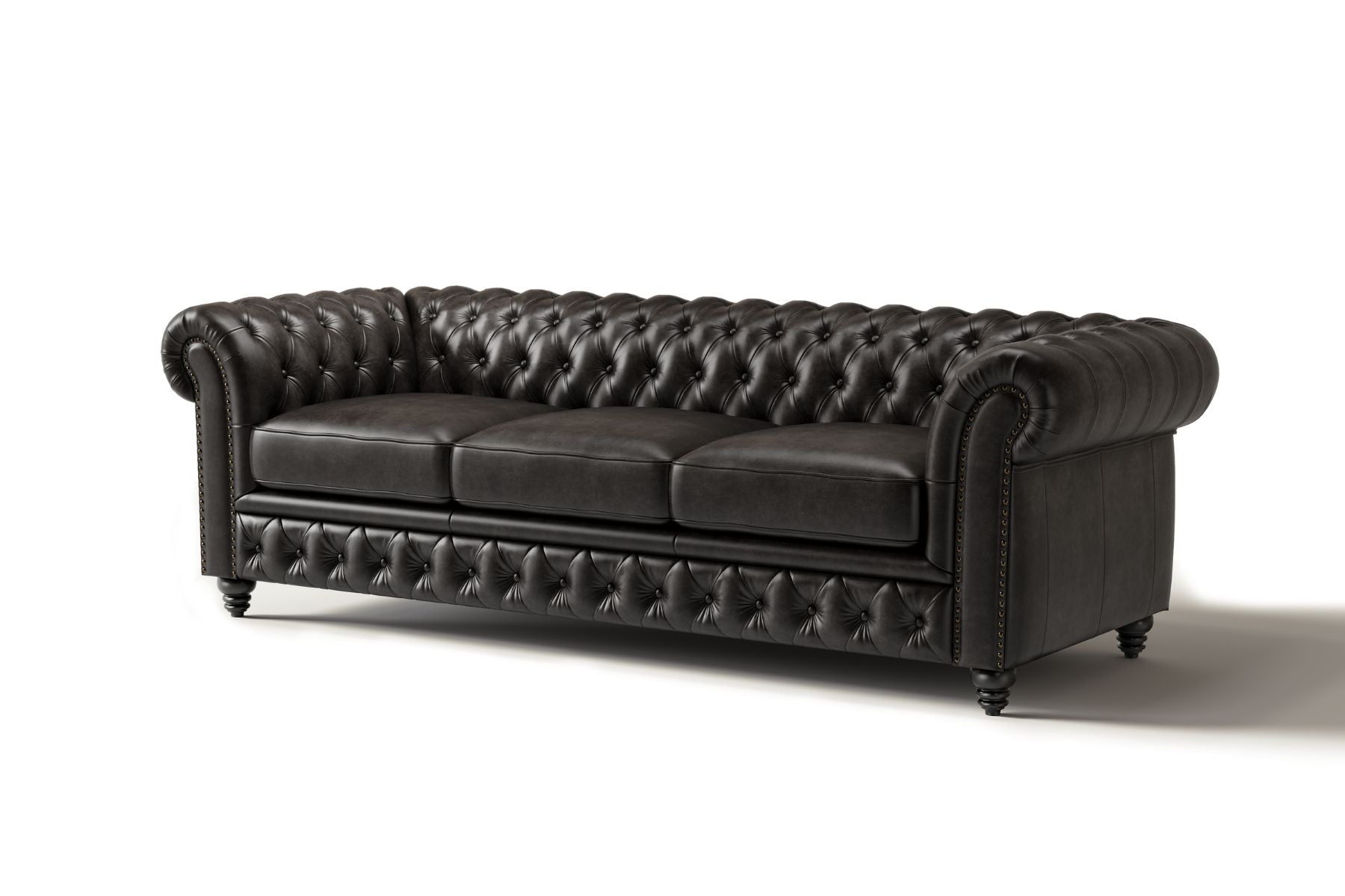 Figaro Nordic Hygge™ Leather Chesterfield Sofa