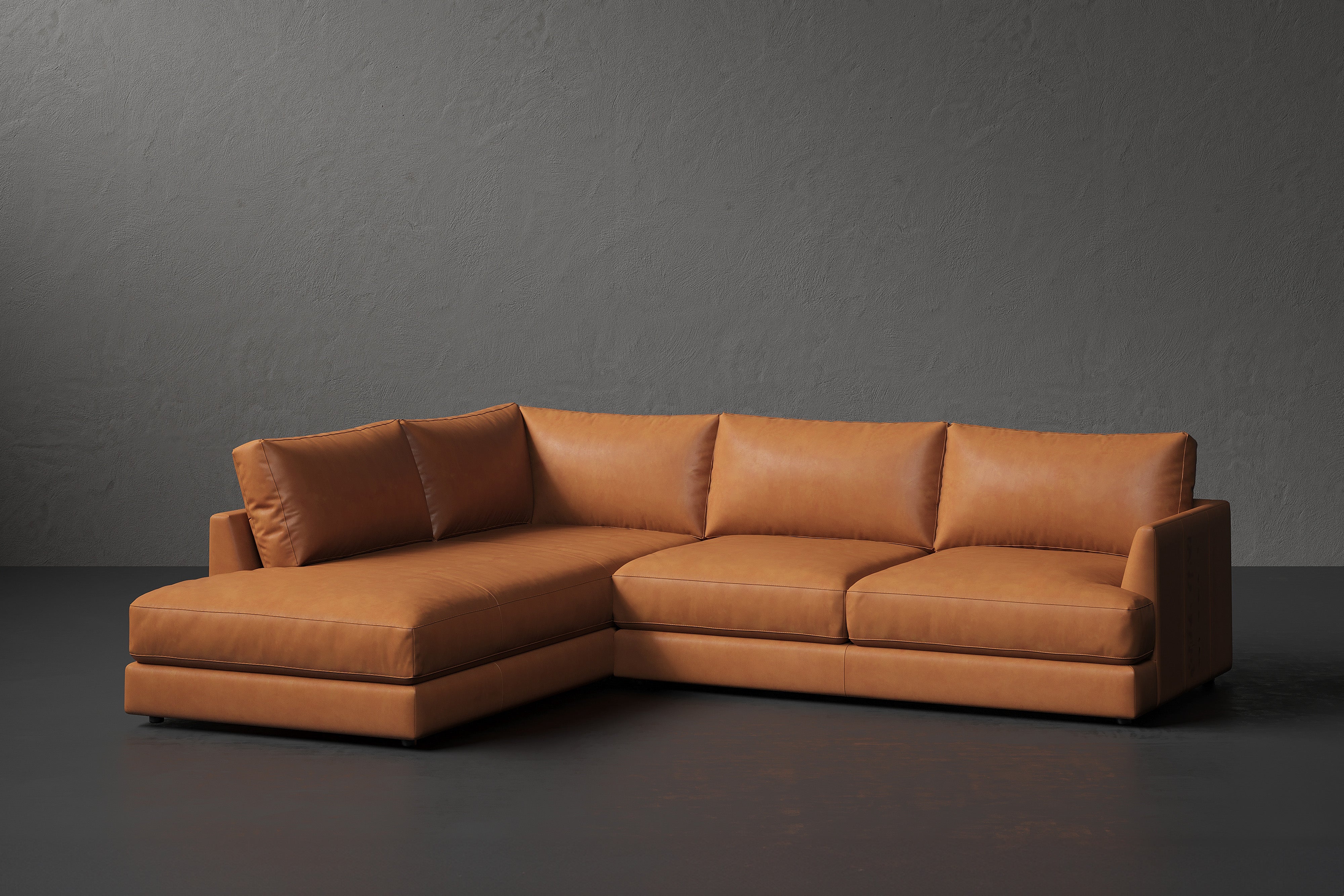 Serena Leather Sectional Sofa