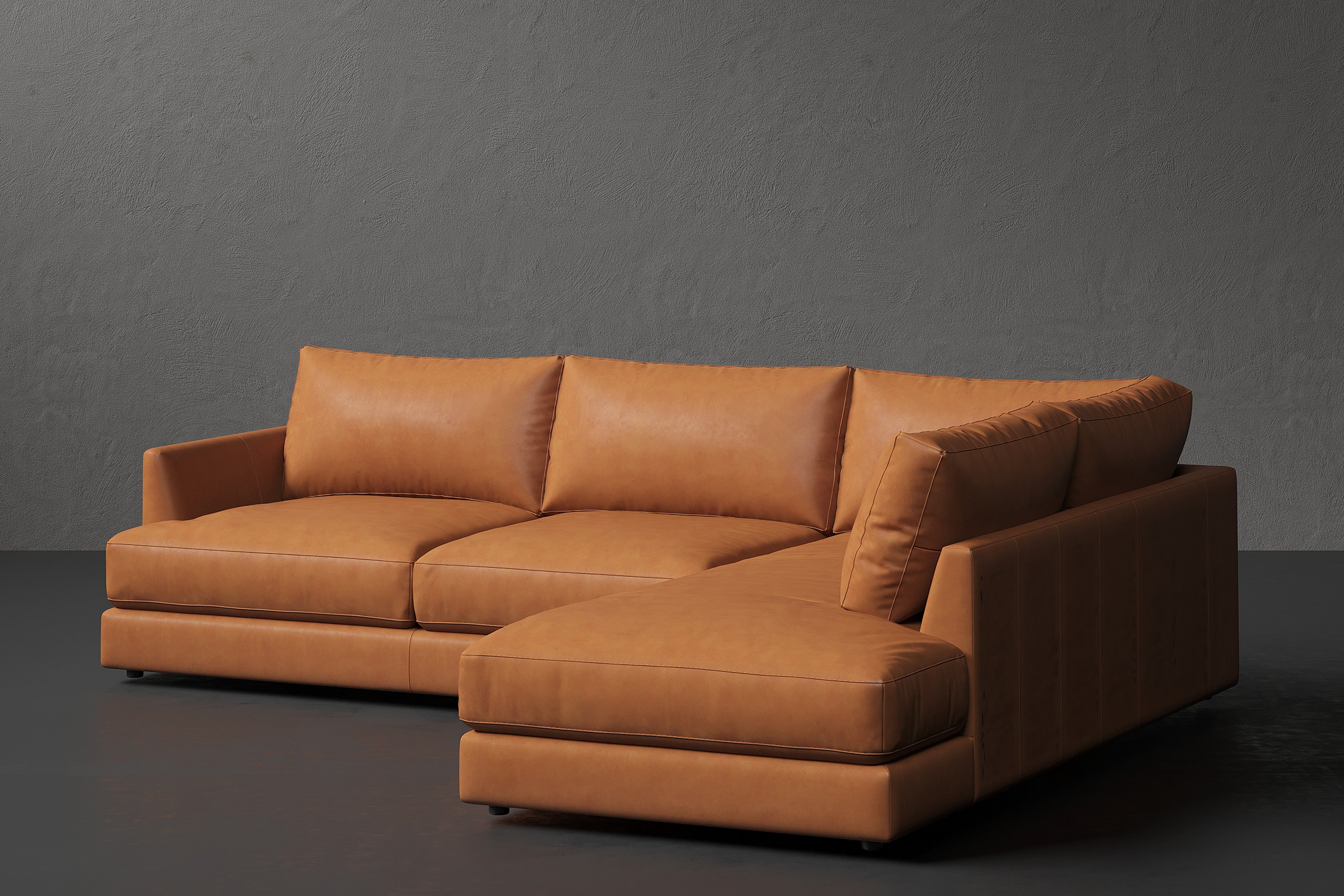 Serena Leather Sectional Sofa