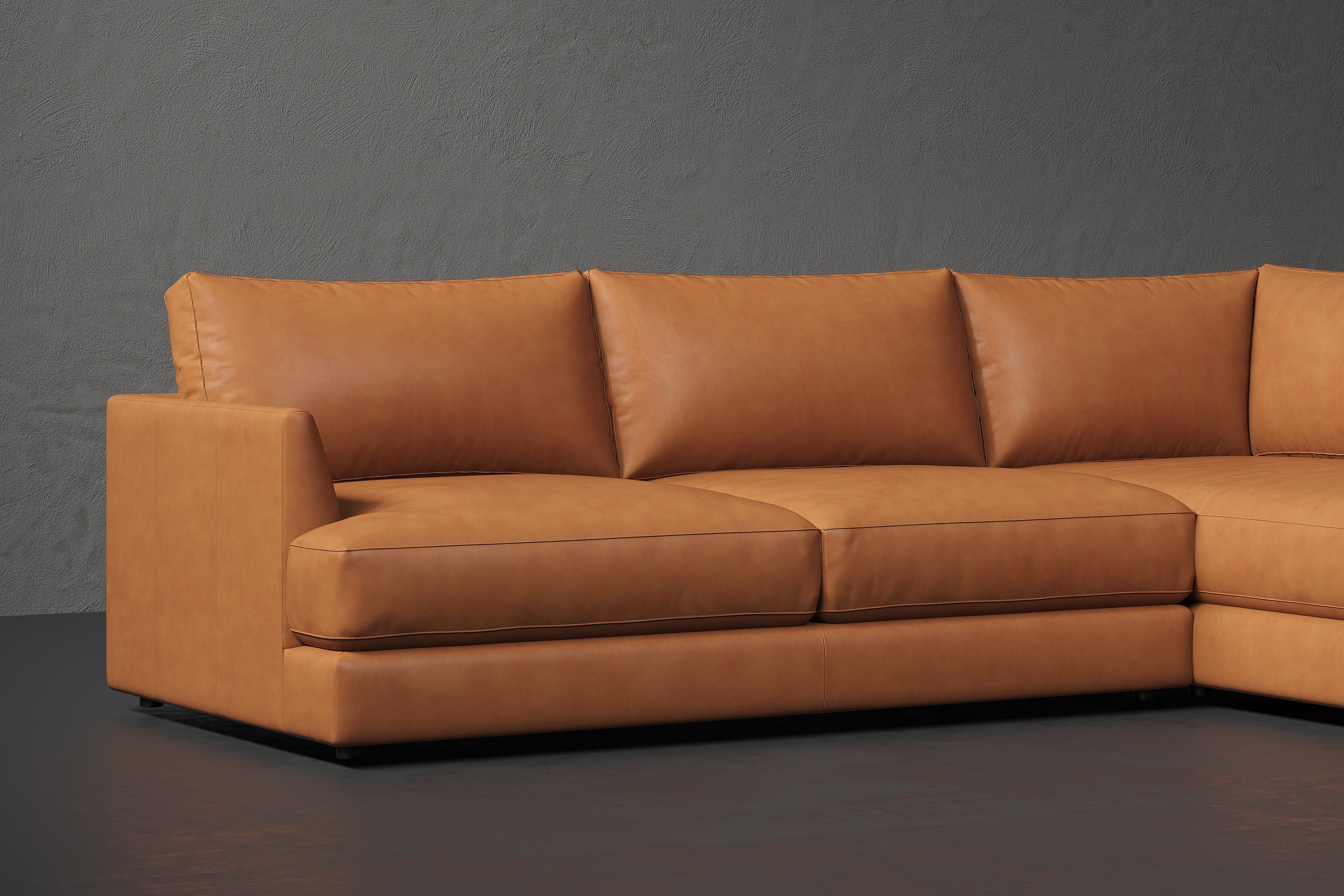 Serena Leather Sectional Sofa